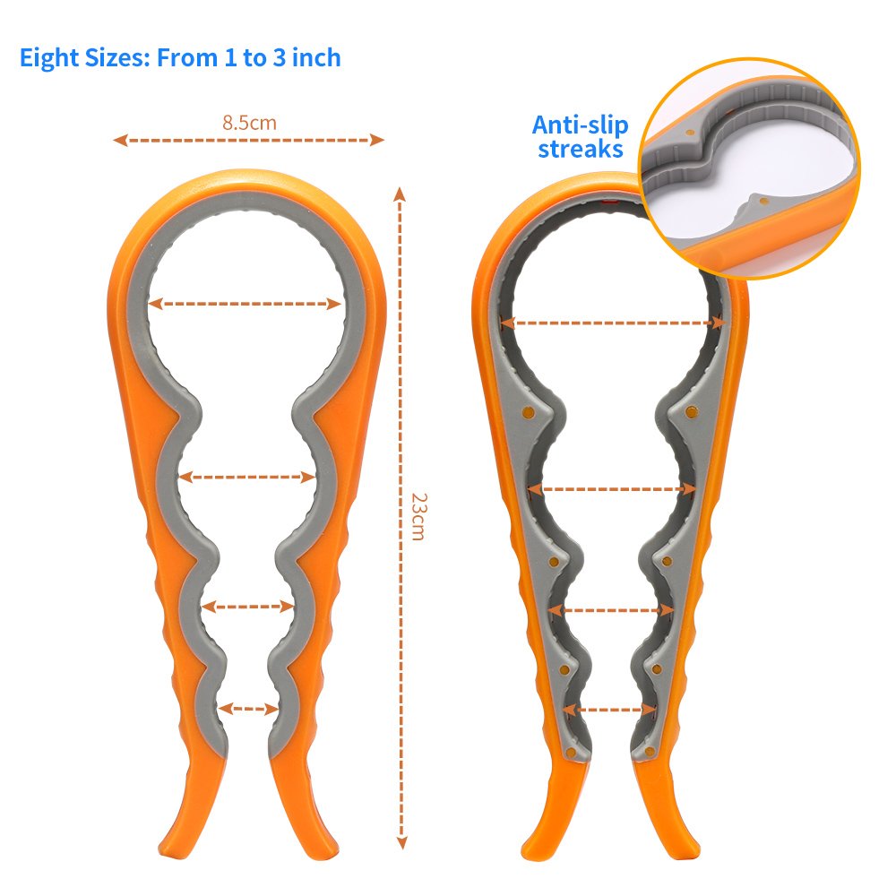 Jar Opener And Bottle Opener For Weak Hands Arthritis Elderly And Children,Non-Slip Jar Opener Grip Get Lids Off With Ease (Oran