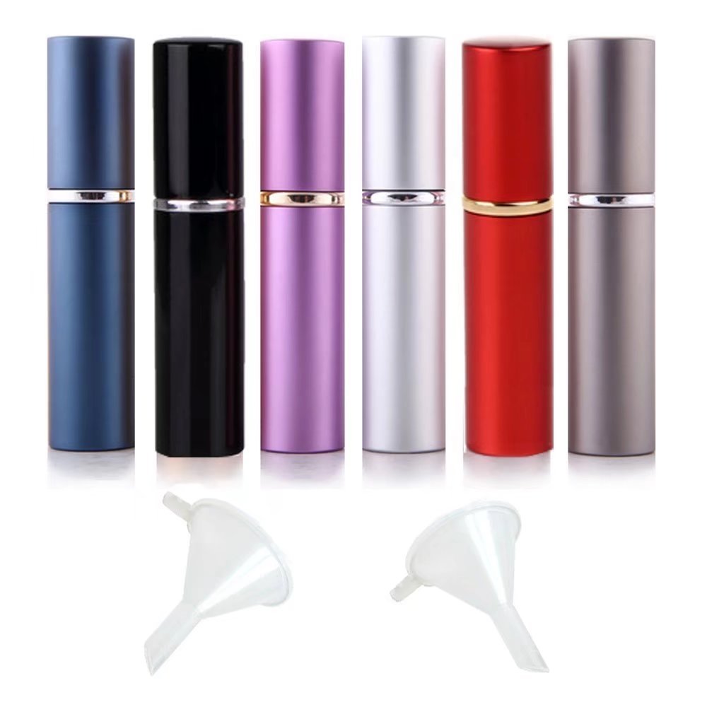 Golf 6Pcs 6Ml Portable Mini Refillable Perfume Scent Aftershave Atomizer Empty Spray Bottle With 2 Funnel Filler For Travel Purs