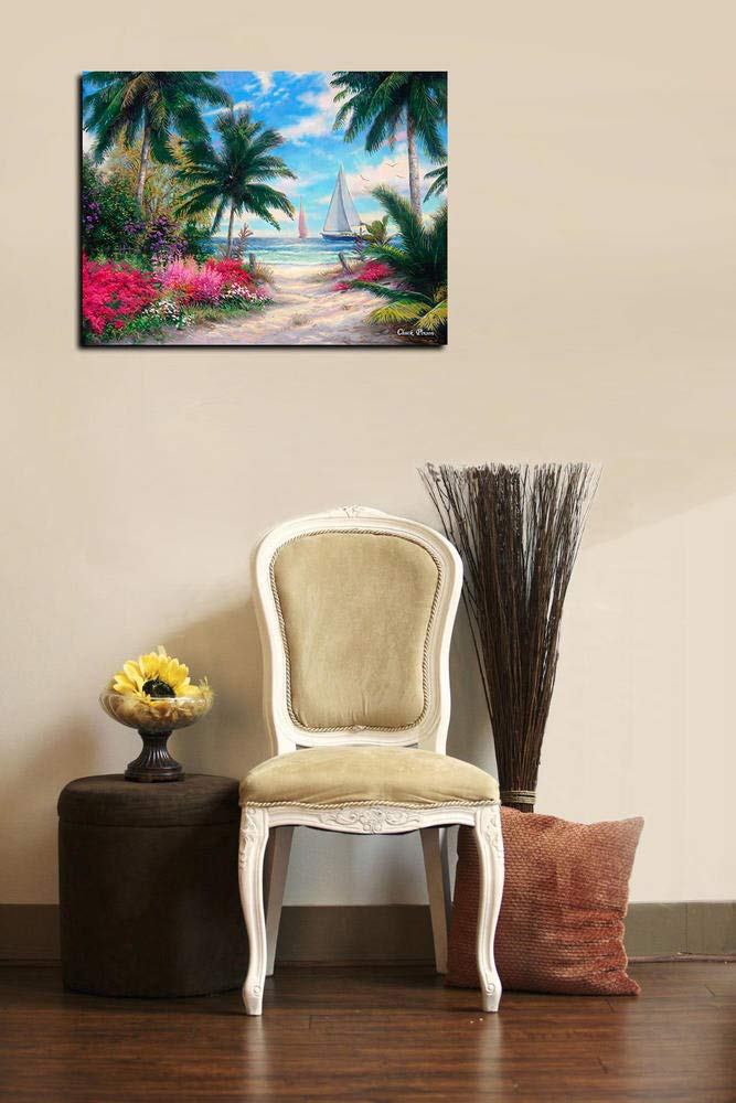 Cortesi Home 'Sea Breeze Trail' By Chuck Pinson, Canvas Wall Art, 26'' X 34'', Green