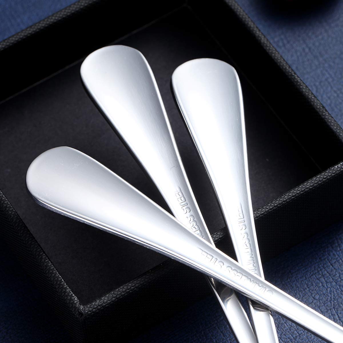 Berglander Teaspoons 6.5'' Set Of 6, Stainless Steel Shiny Polish Tea Spoons Silverware, Tea Spoon Small Dessert Spoon Teaspoon