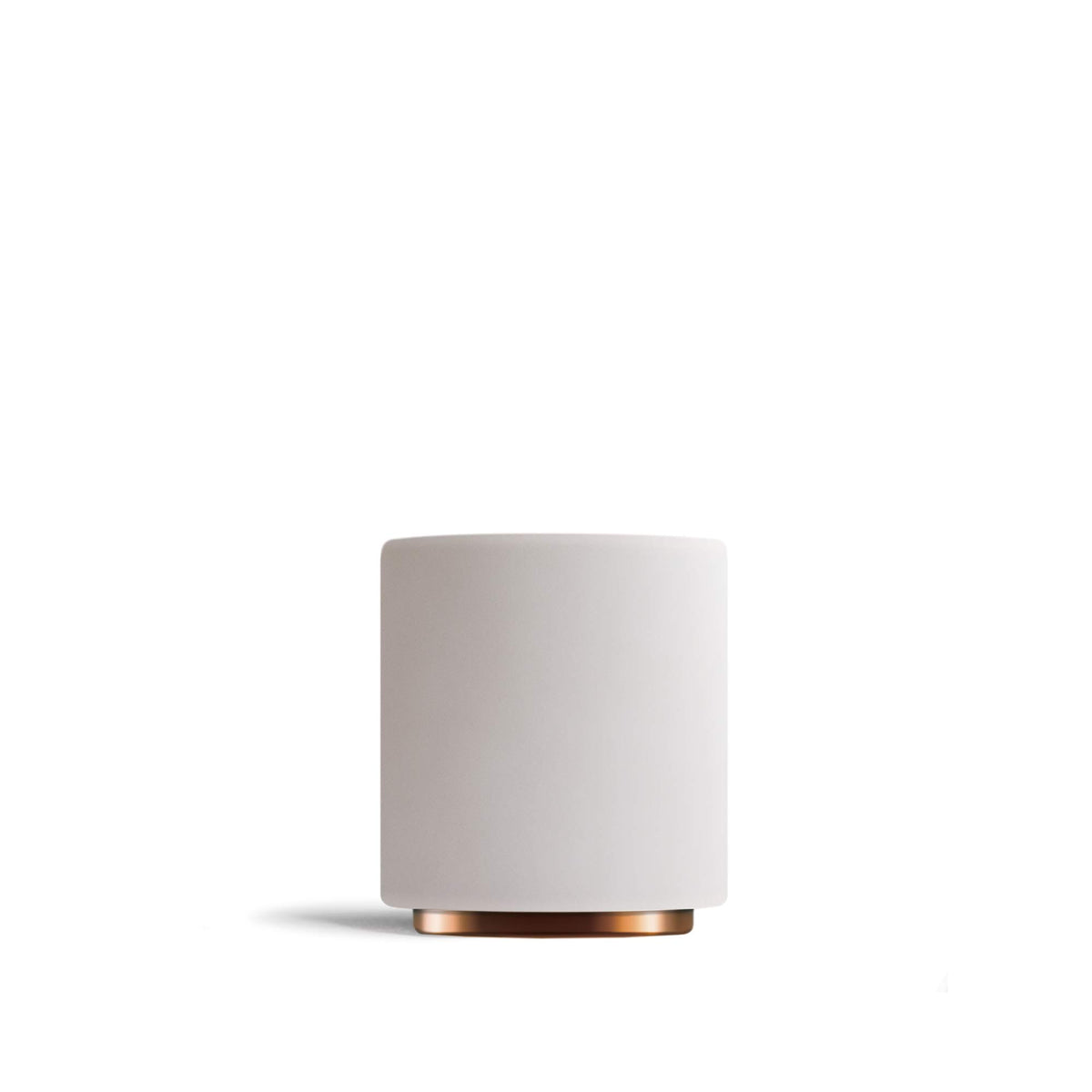 Fellow Monty Milk Art Cups - Double Wall Ceramic Cortado Mug, Matte White With Copper Base, 4.5 Oz Cup
