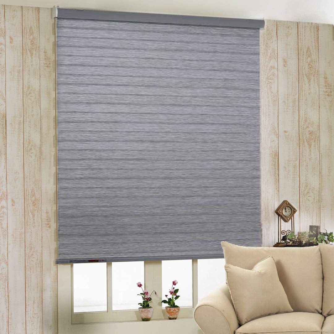 Zebra Blinds Polyester Curtain For Windows Or Outdoor Dcor, Grey, W146 X H200 Cm