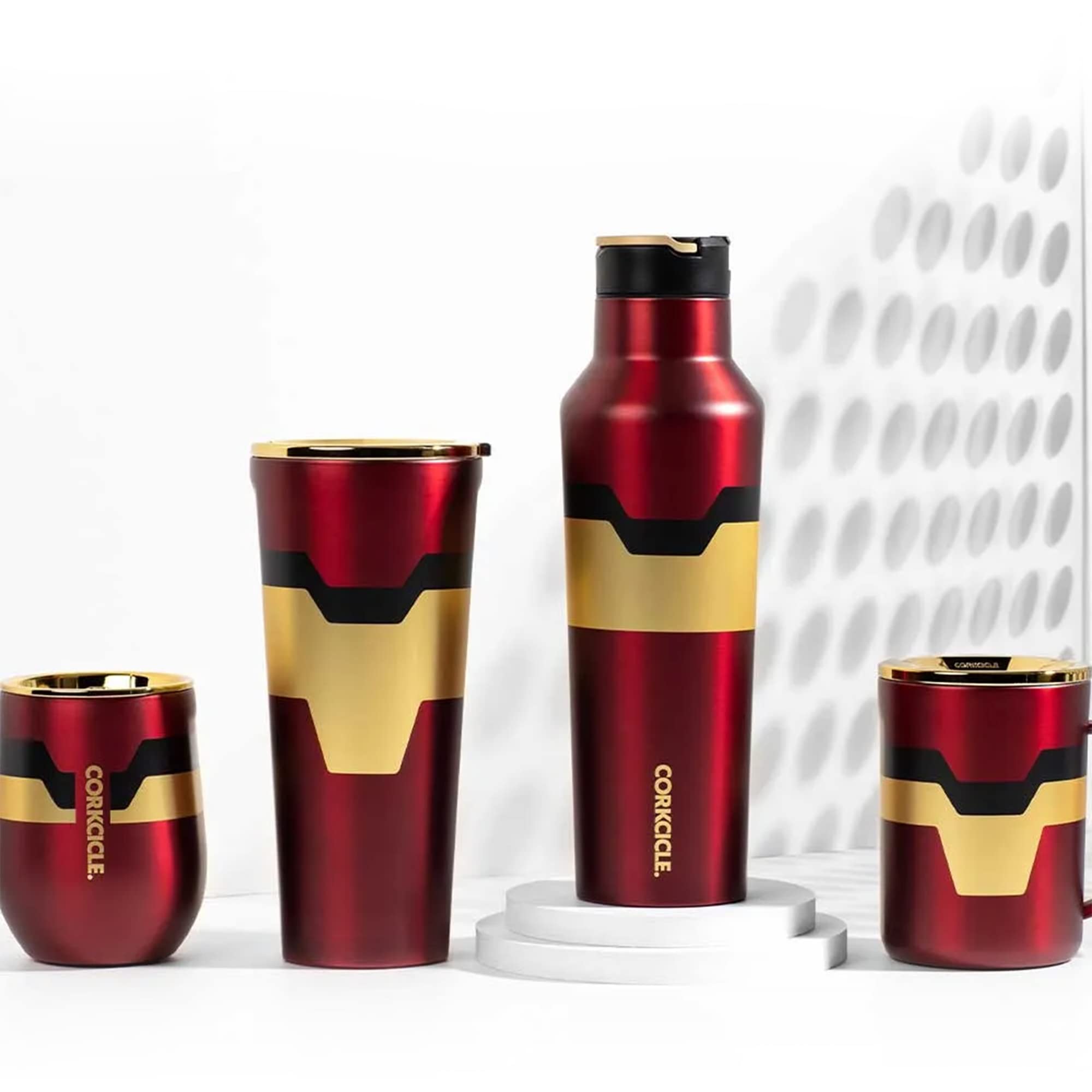 Corkcicle X Marvel Iron Man Sport Canteen Insulated Tumbler, 20 Oz - Reusable Water Bottle Keeps Beverages Cold For 25 Hours & H
