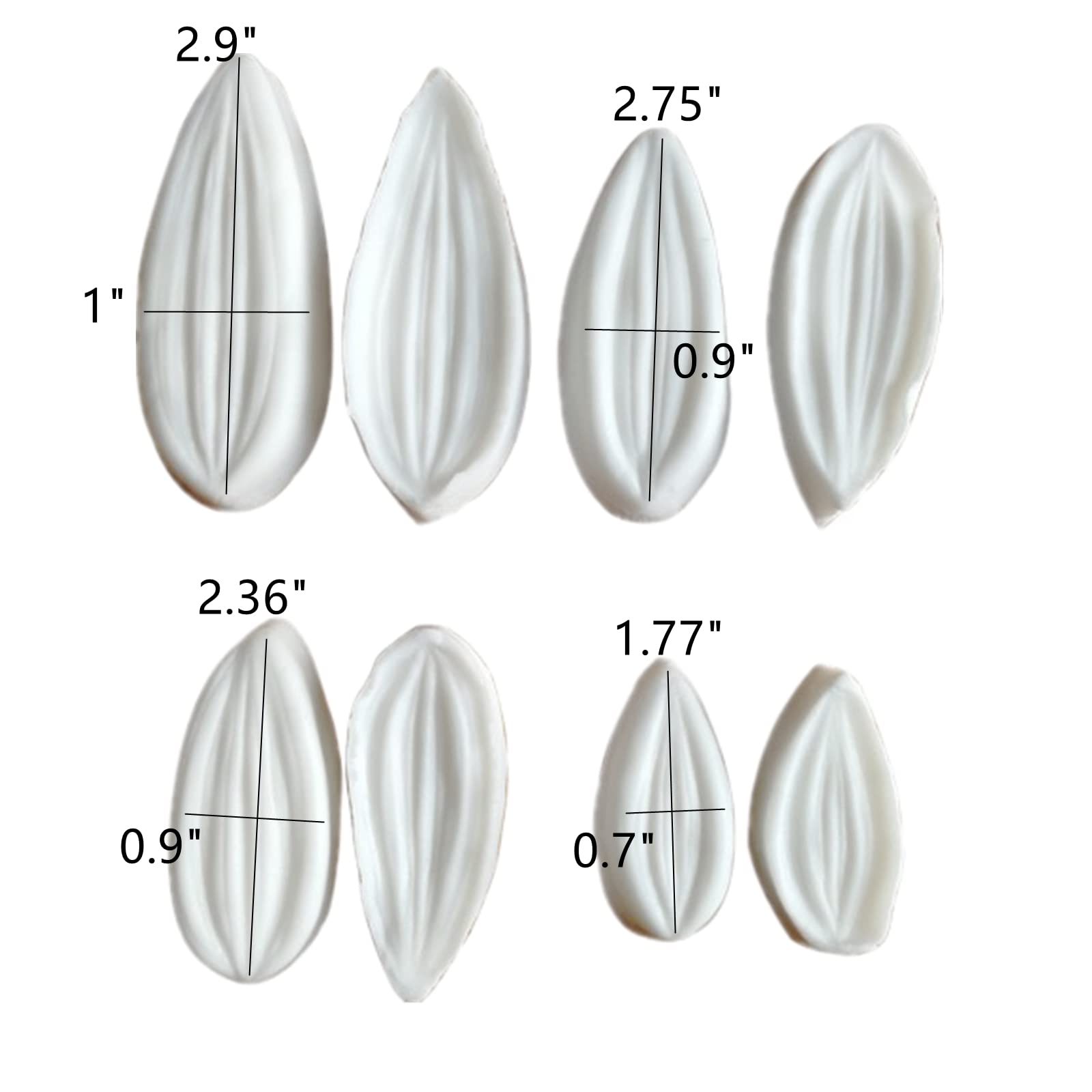 8Pcs Gum Paste Flower Molds And 6Pcs Flower Cutter For Fondant Dahlia Flower Petal Sugarpaste Cake Decorating
