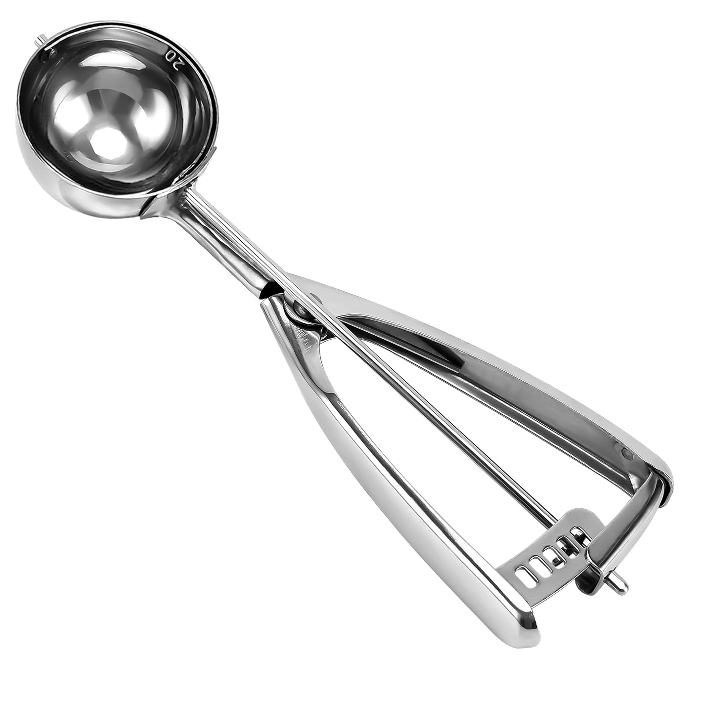 Large Cookie Scoop. 3 Tbsp Cookie Scoop For Baking, Cookie Dough Scoop, Cupcake Scoop, 2 3/32 Inches / 53 Mm Ball, 18/8 Stainles