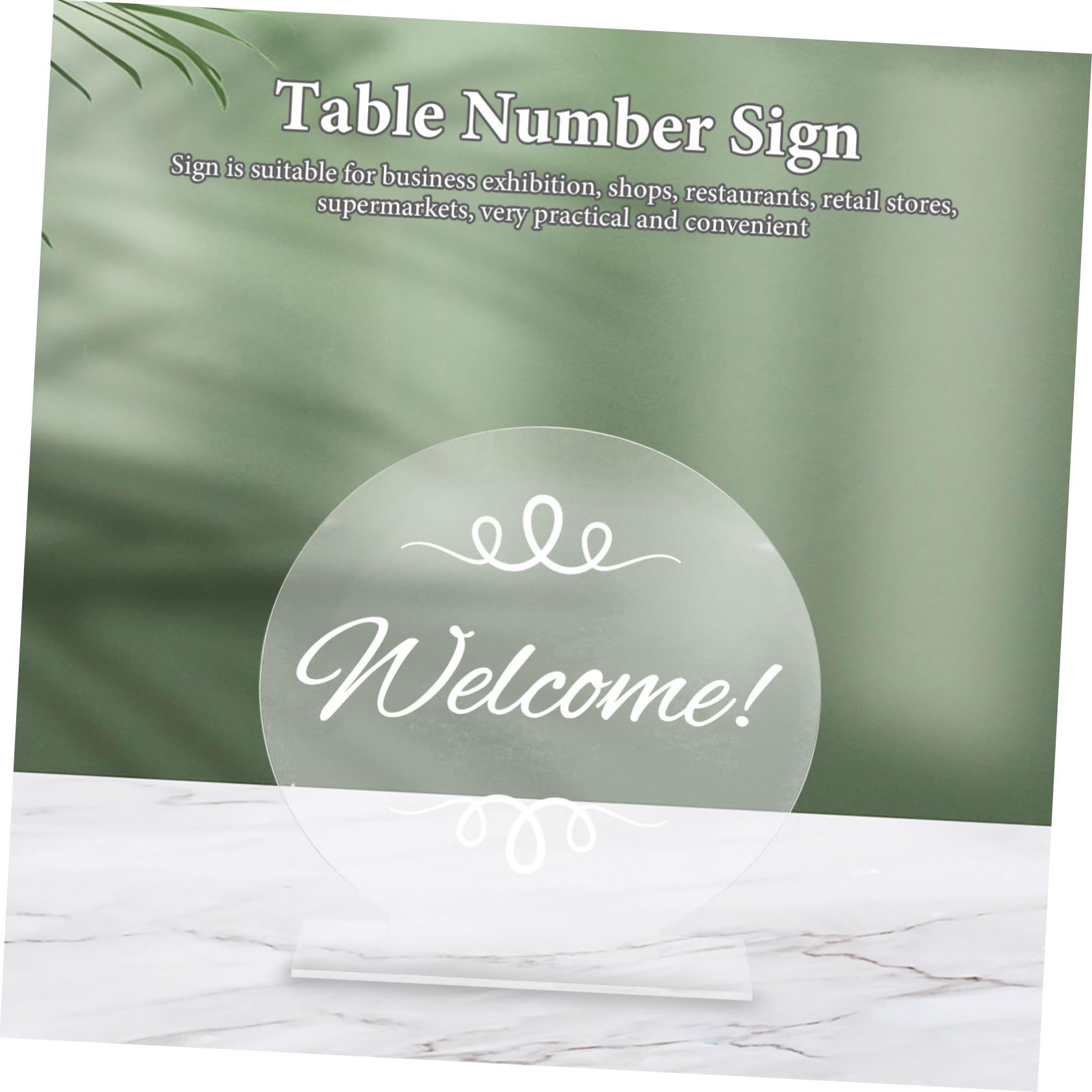 SHOWERORO Reserved Seating Signs Wedding Acrylic Sign Stand 6 Pack Wedding Party Favor