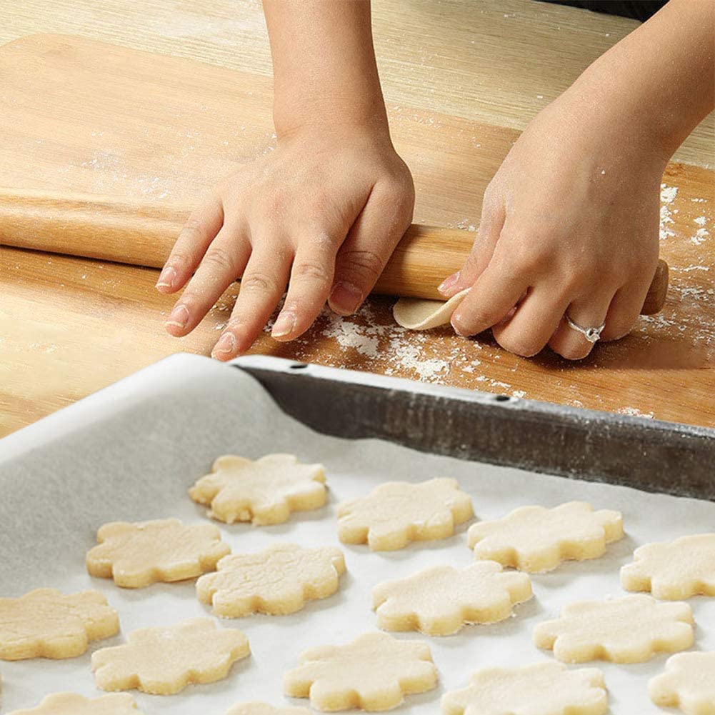 Honglida Classic French Rolling Pins Bamboo Wooden Rolling Pin For Baking Pizza Dough Pie Cookie, 13-Inch