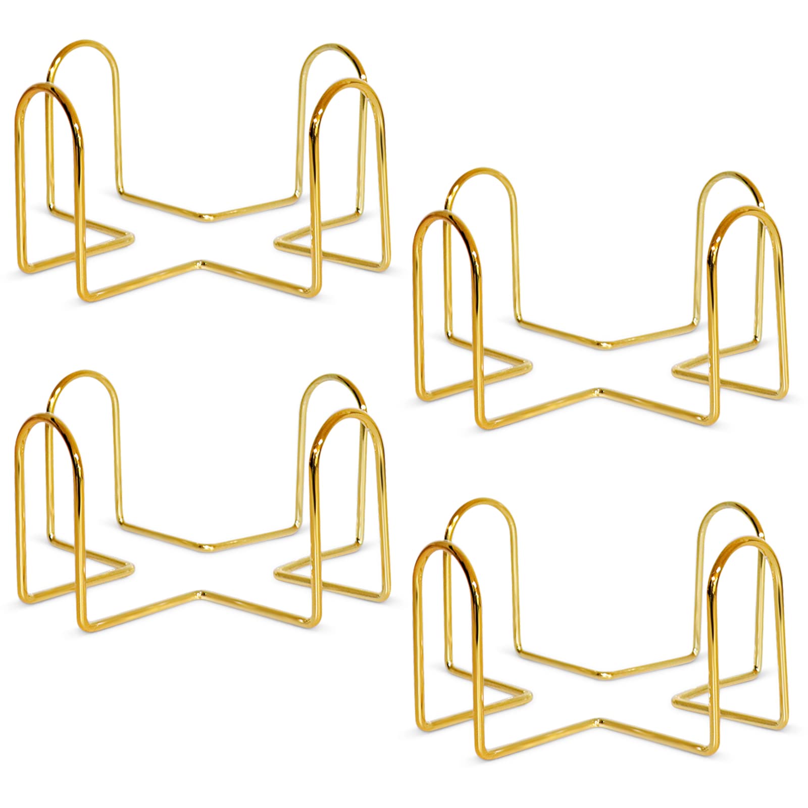 Coaster Holder, 4 Pcs Metal Holder For Square Or Round Coaster Sets Home Wrought Iron Shelf Decoration (Style 3)