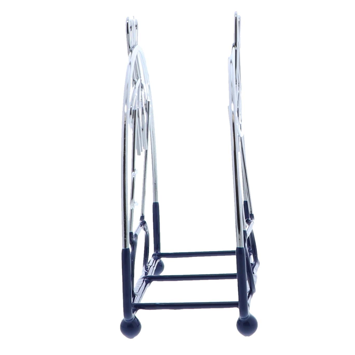 Wire Napkin Holder With Coffee Cup And Stainless Steel Salt And Pepper Shaker - Blue