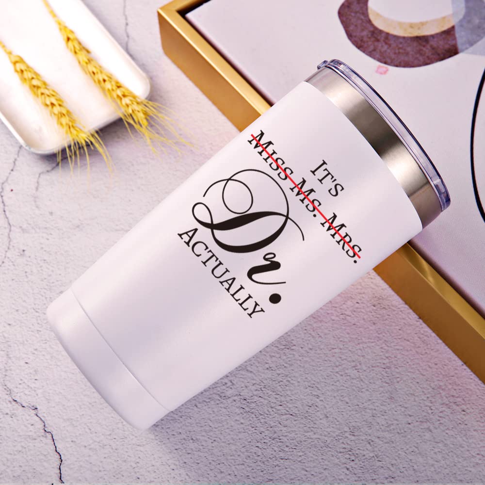Amzushome Doctor Gifts Travel Tumbler.It'S Miss Ms Mrs Dr Actually Mug.Doctor,Doctor Retirement,Medical School Graduation Gifts.