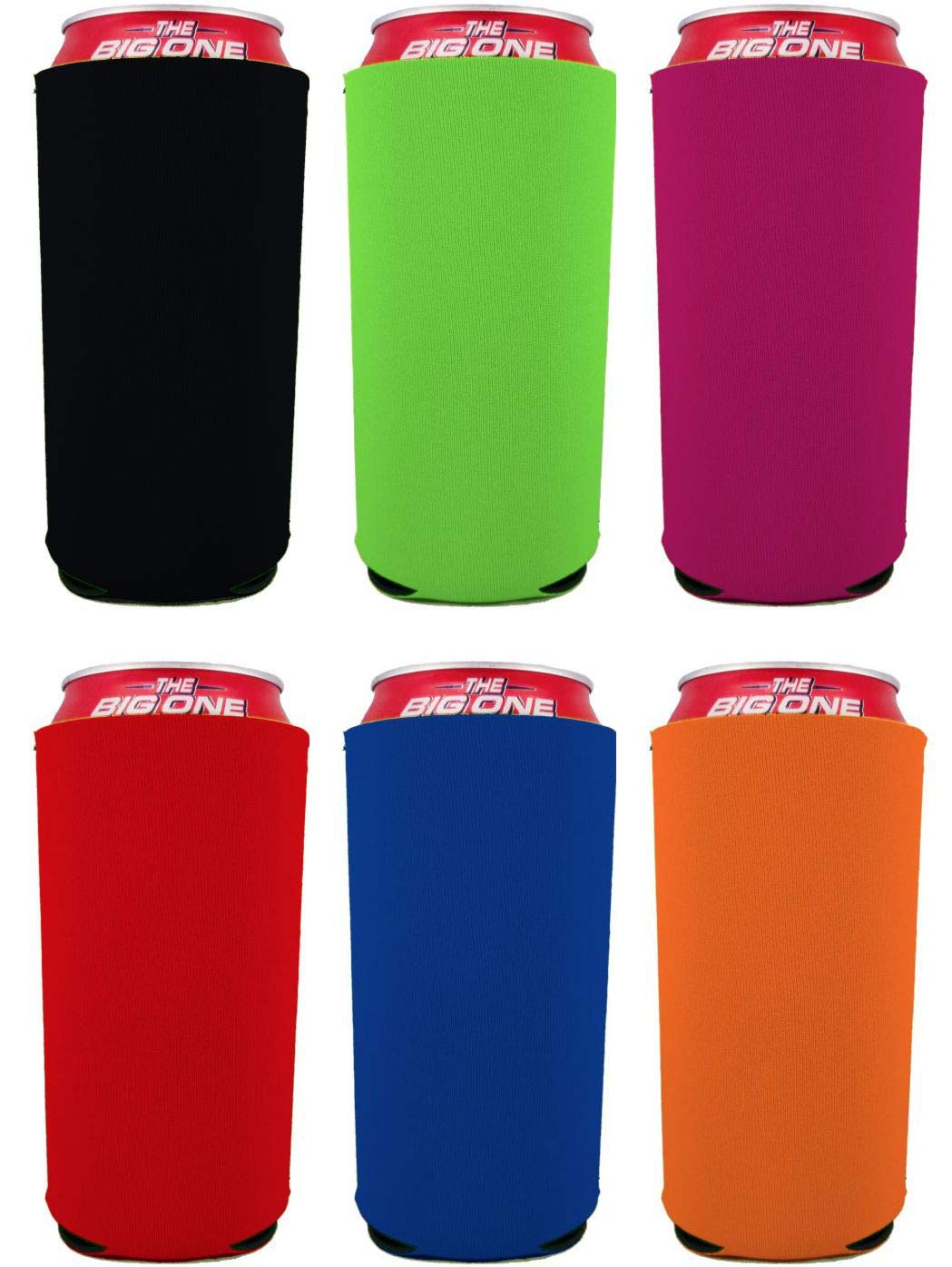 Blank Neoprene 24 Oz. Can Coolie (Variety Color 6 Pack)
