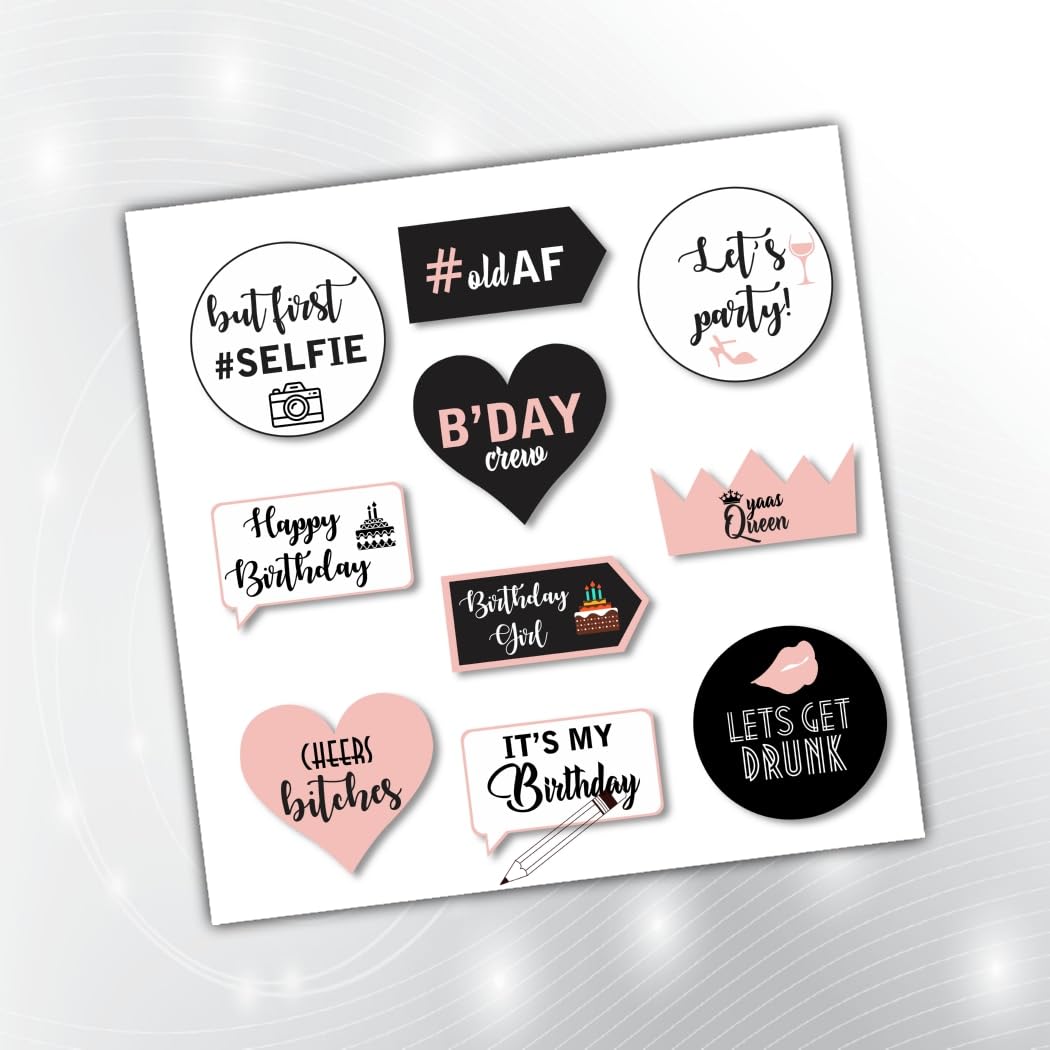 PartyStuff Props  Birthday Girl Party Props (10 Piece)