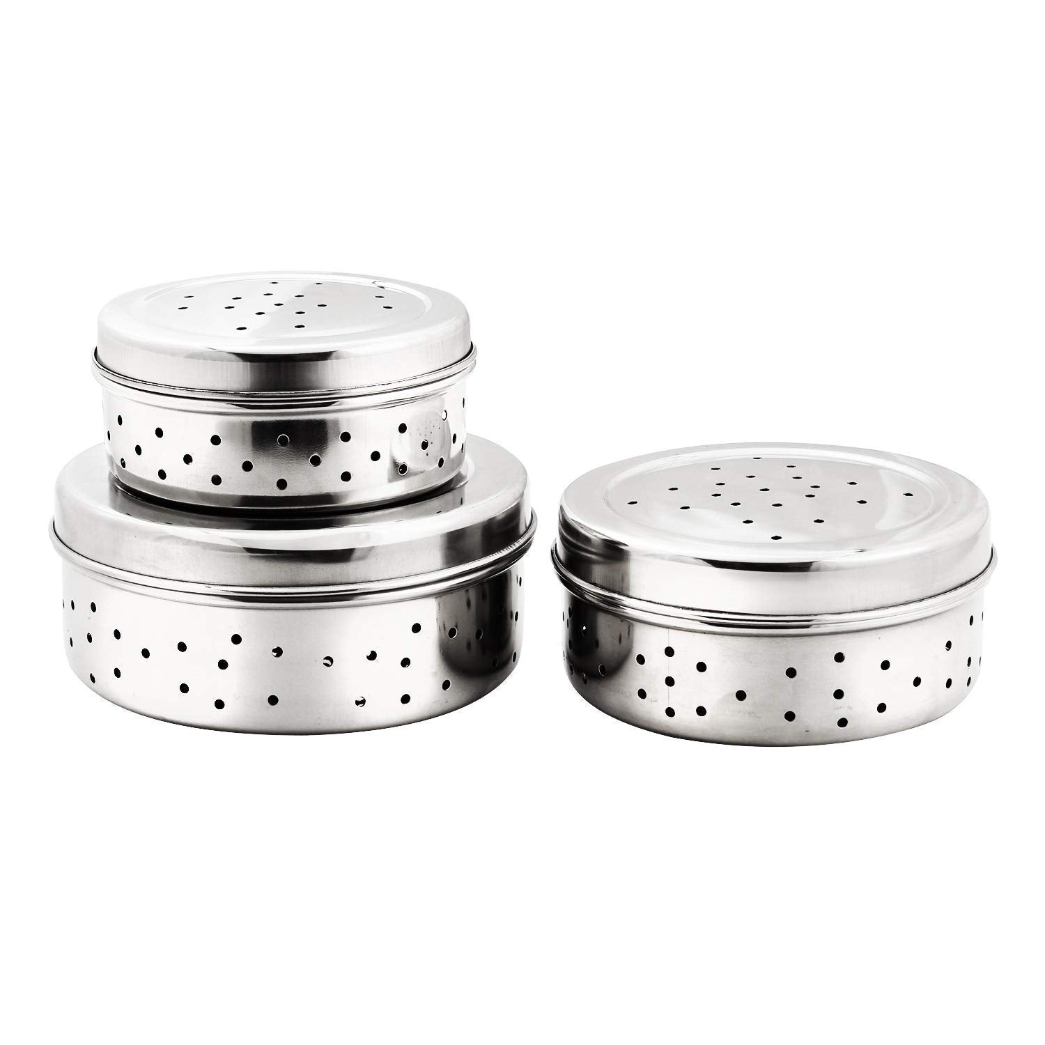 Click Charm Stainless Steel Durable, LeakProof, RustResistant Kitchen Containers Set Of 3 (400Ml, 600Ml, 800Ml)  Airtight Sto