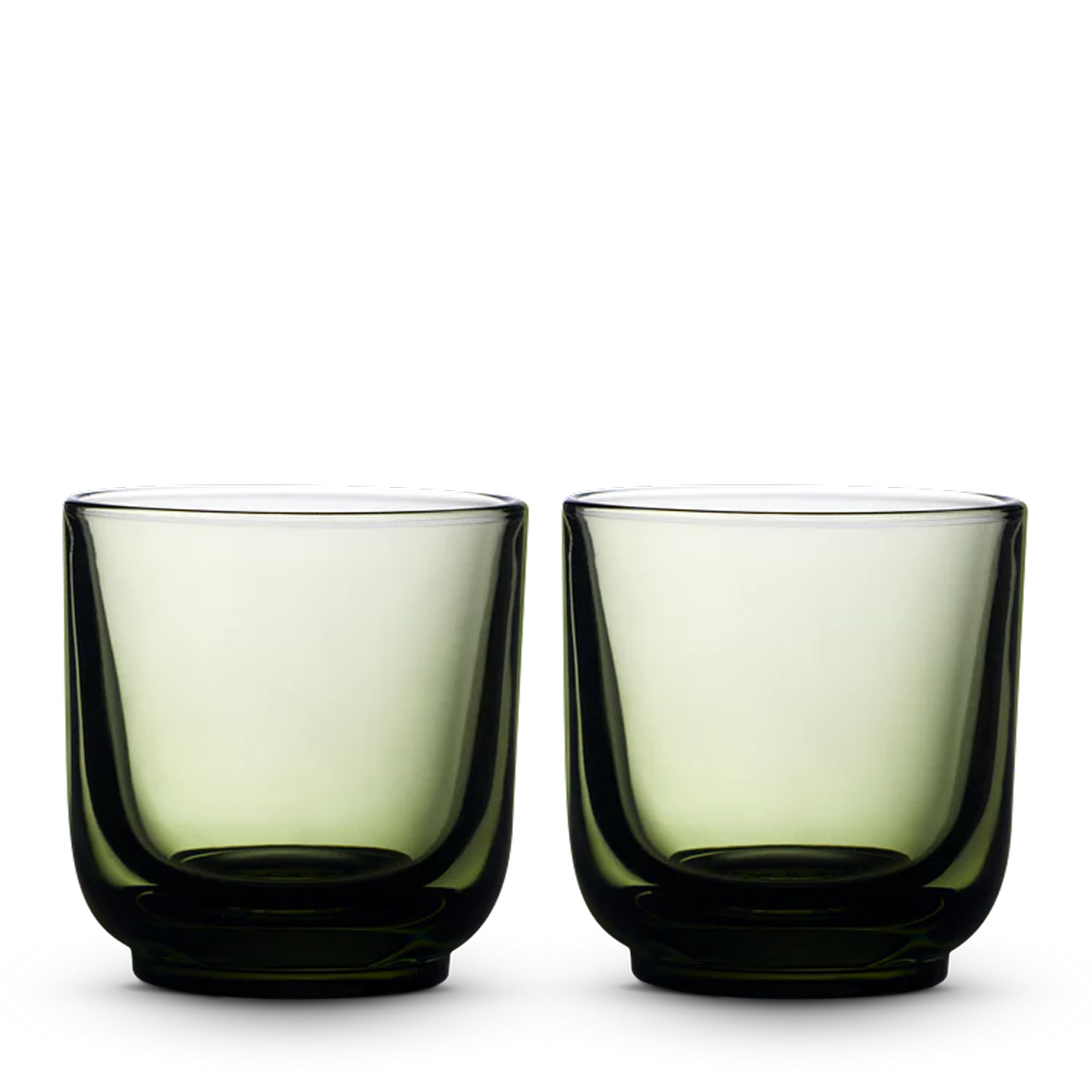 Fellow Pirch Cappuccino Cups 6.5 oz, Set of 2, Weighted Glass  Woodland