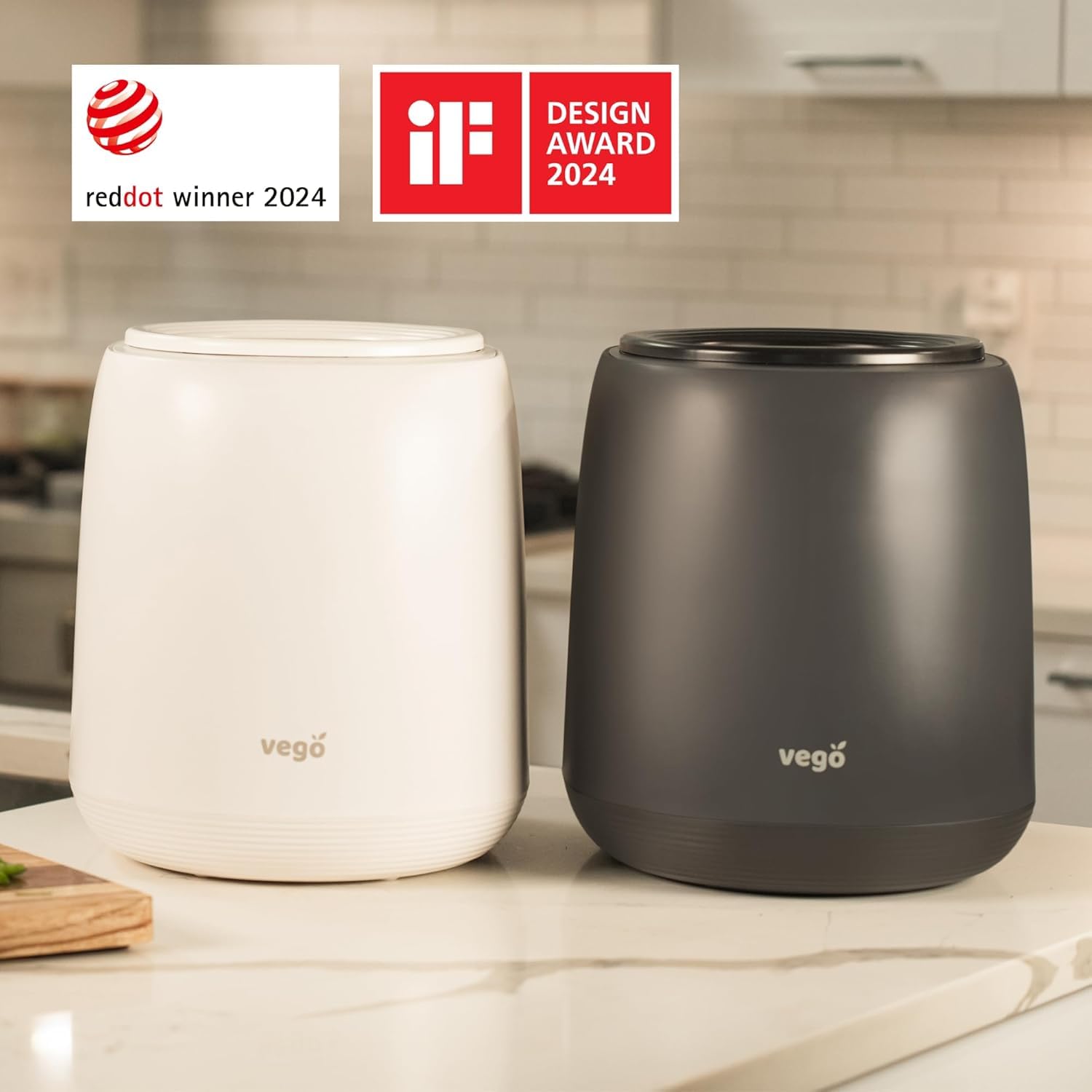 Vego Kitchen Composter, 4L Electric Composter Countertop 5 Modes Weight-Based Smart Compost Bin With App Odorless Auto-Cleaning