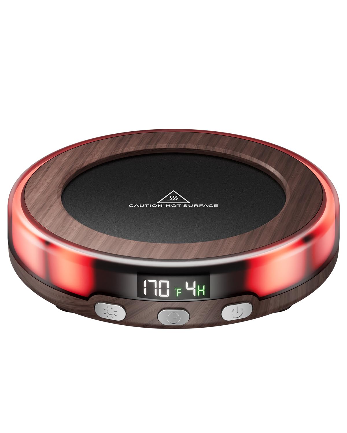 Gaiatop Coffee Mug Warmer For Desk, 3 Temp Settings, 2-9Hrs Timer, 3 Colorful Romantic Atmosphere Light Modes, Beverage Heating