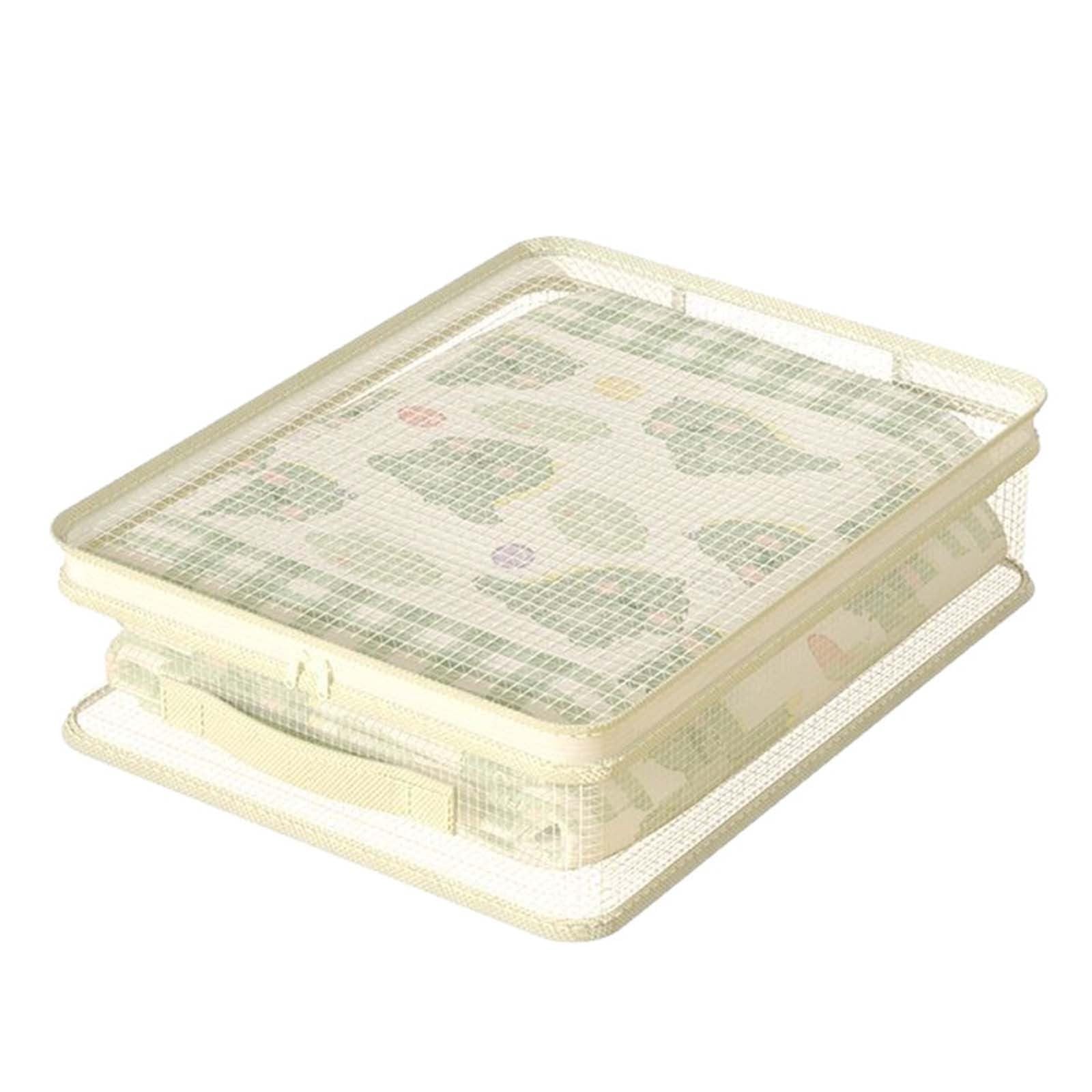 Large Under Bed Storage Bags With Handles, Clear Mesh Fabric Organiser For Closet, 39.9X30X11.9 Cm, Zippered, For Blankets, Bedd