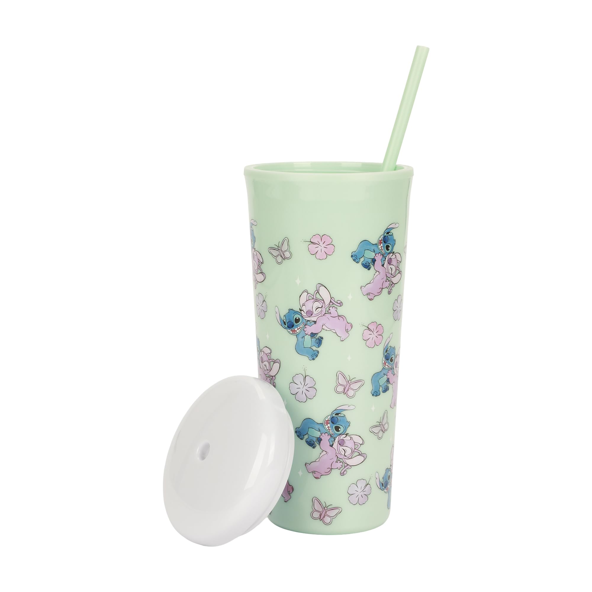 Bioworld Lilo & Stitch Wraparound Lilo and Angel 26 Oz. Stainless Steel Semi-Dome Cup