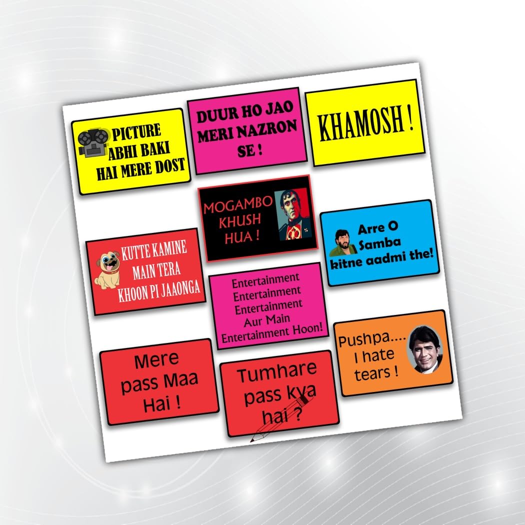 PartyStuff Props  Bollywood Movie Dialogs Speech Bubbles 4 (10 Piece)