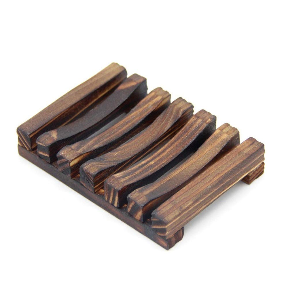 Bvljoy Wooden Soap Dish,Bathroom Handmade Wood Soap Holder (1Pcs)