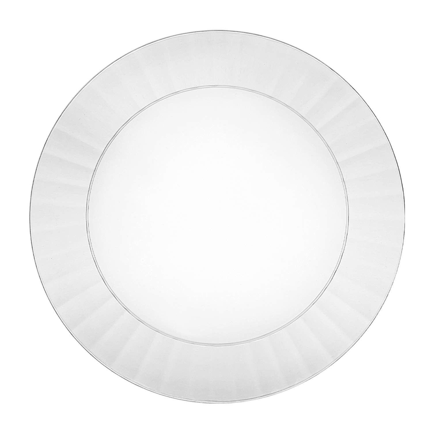 Party Essentials Deluxe Quality Hard Plastic 40 Count Party/Dinner Plates, 10-1/4-Inch, Clear