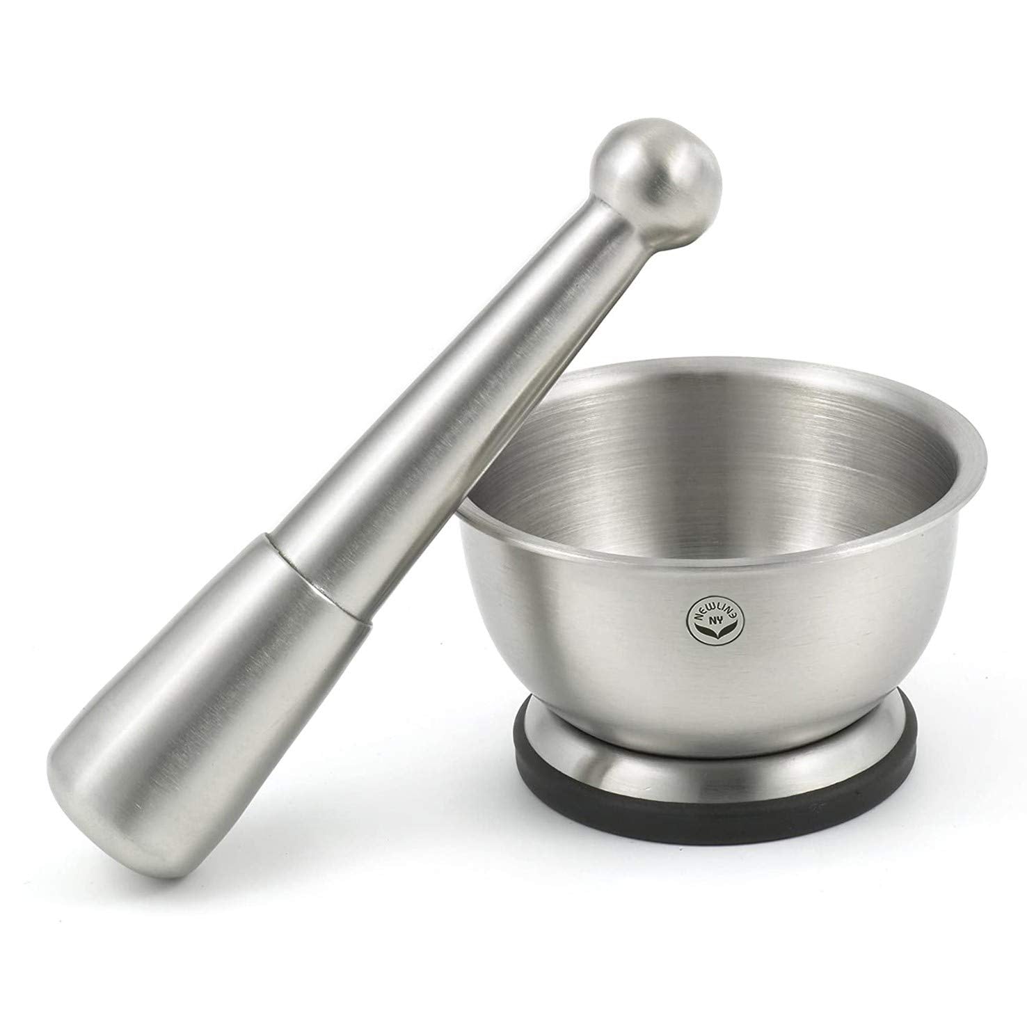 Newlineny Stainless Steel Hand Masher & Bowl, Mortar And Pestle Set
