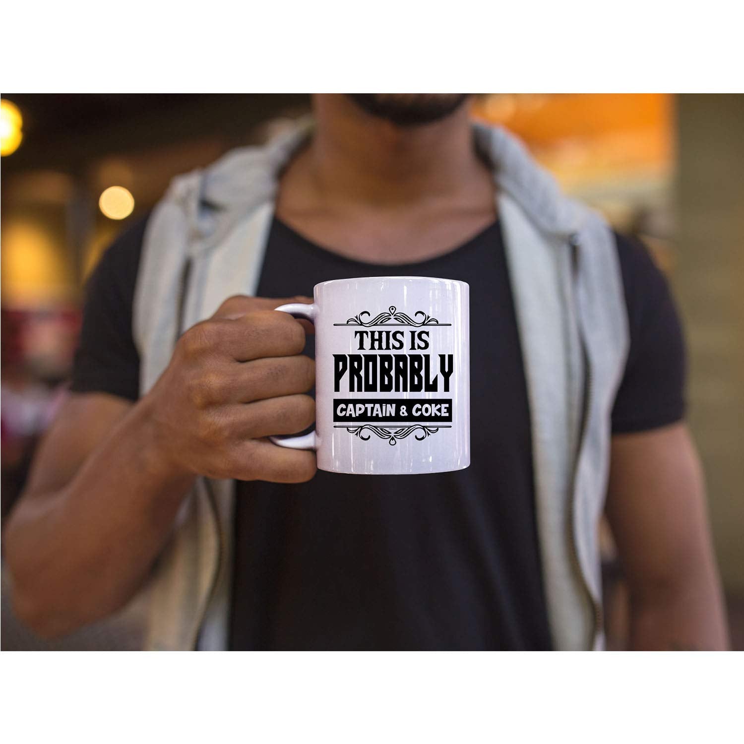This Is Probably Captain&Coke Ceramic Coffee Mug Funny Coffee Mug Cute Mug Unique Coffee Mugs Mom Dad Coffee Mug Unique Coffee M