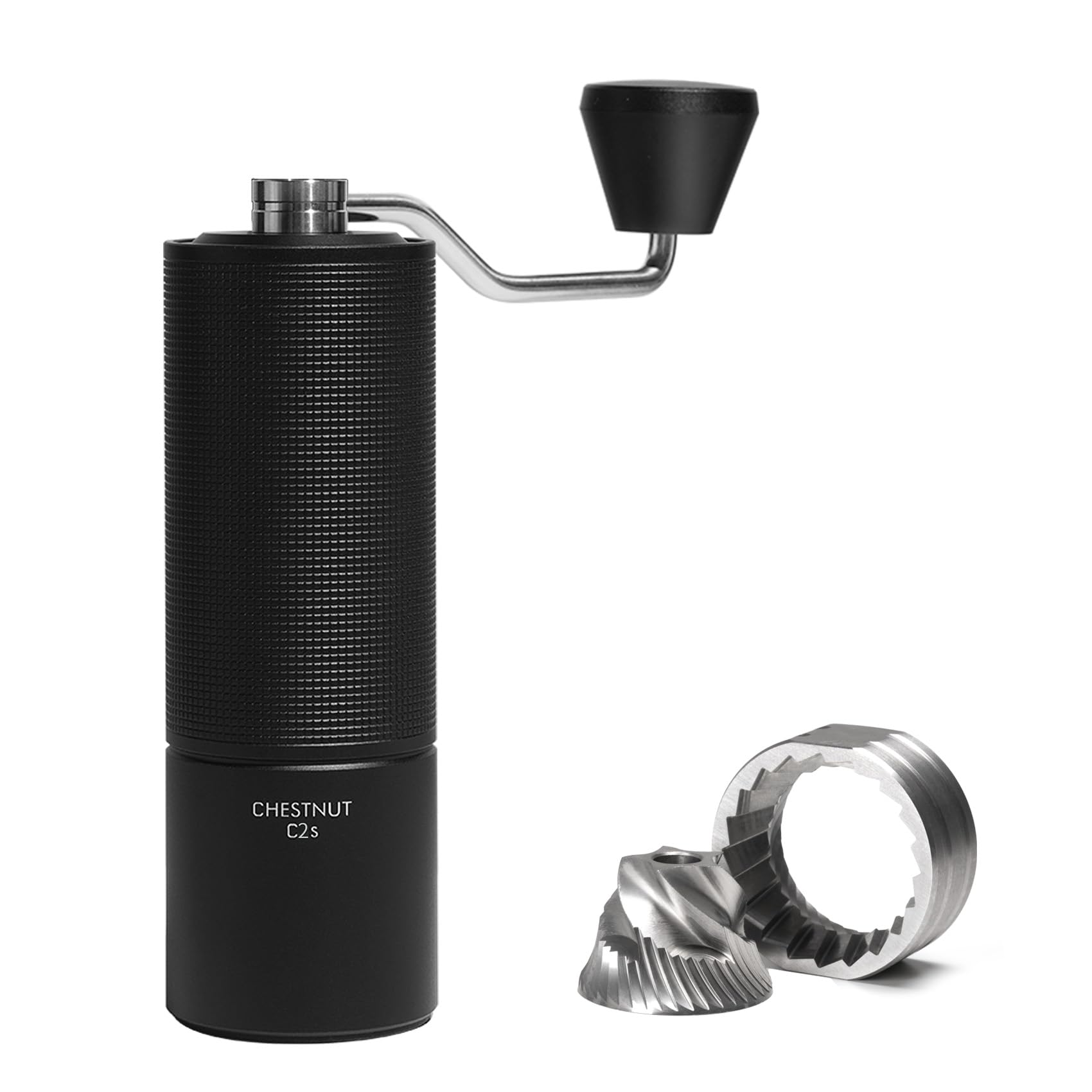 Timemore Chestnut C2S Manual Coffee Grinder Stainless Steel S2C Conical Burr Coffee Grinder, Capacity 25G Hand Coffee Bean Grind