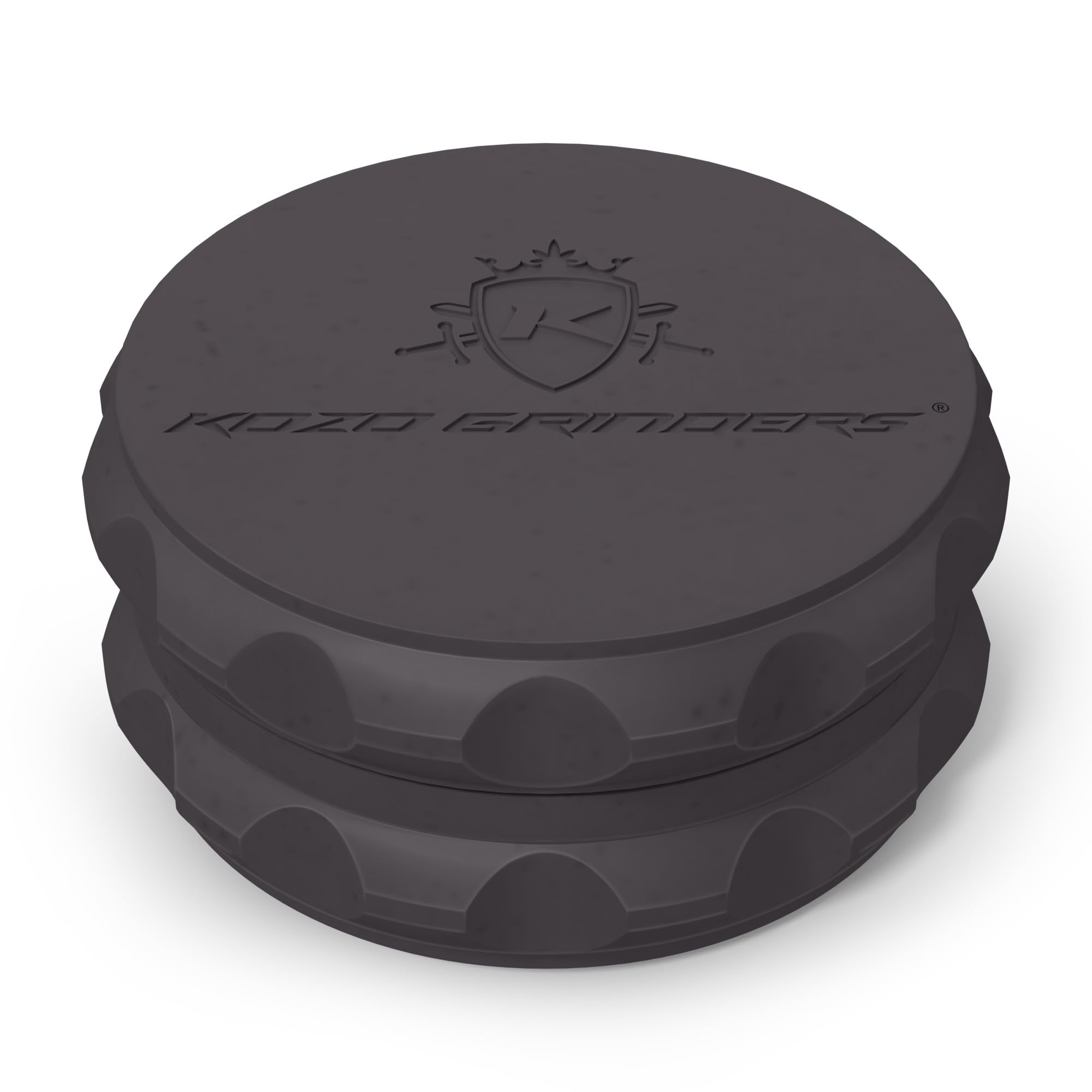 Kozo 2.5 Spice Grinder 2-Piece, Strong Grip By Kozo. (Black)