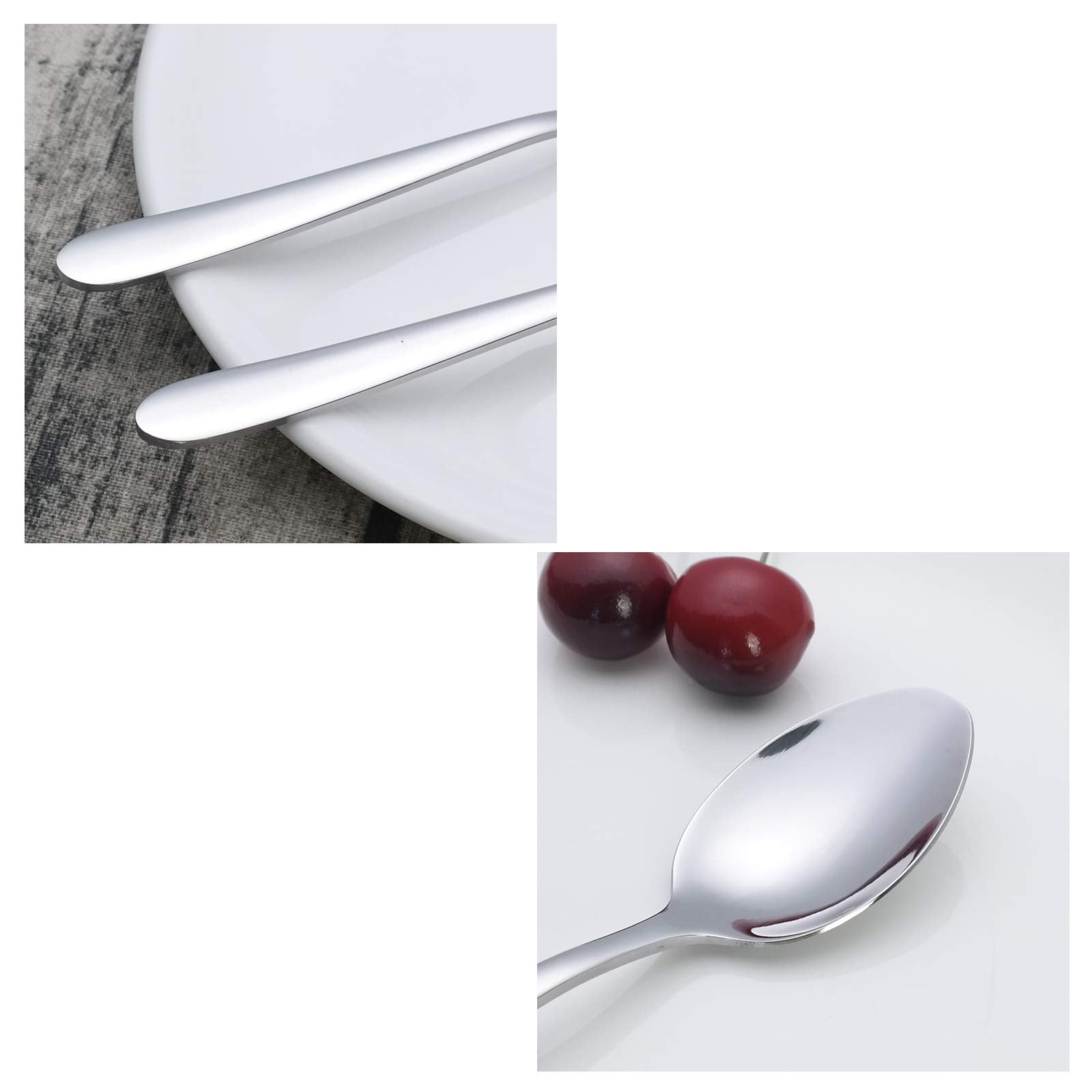 Zerdyne 12-Piece Stainless Steel Dessert Spoon