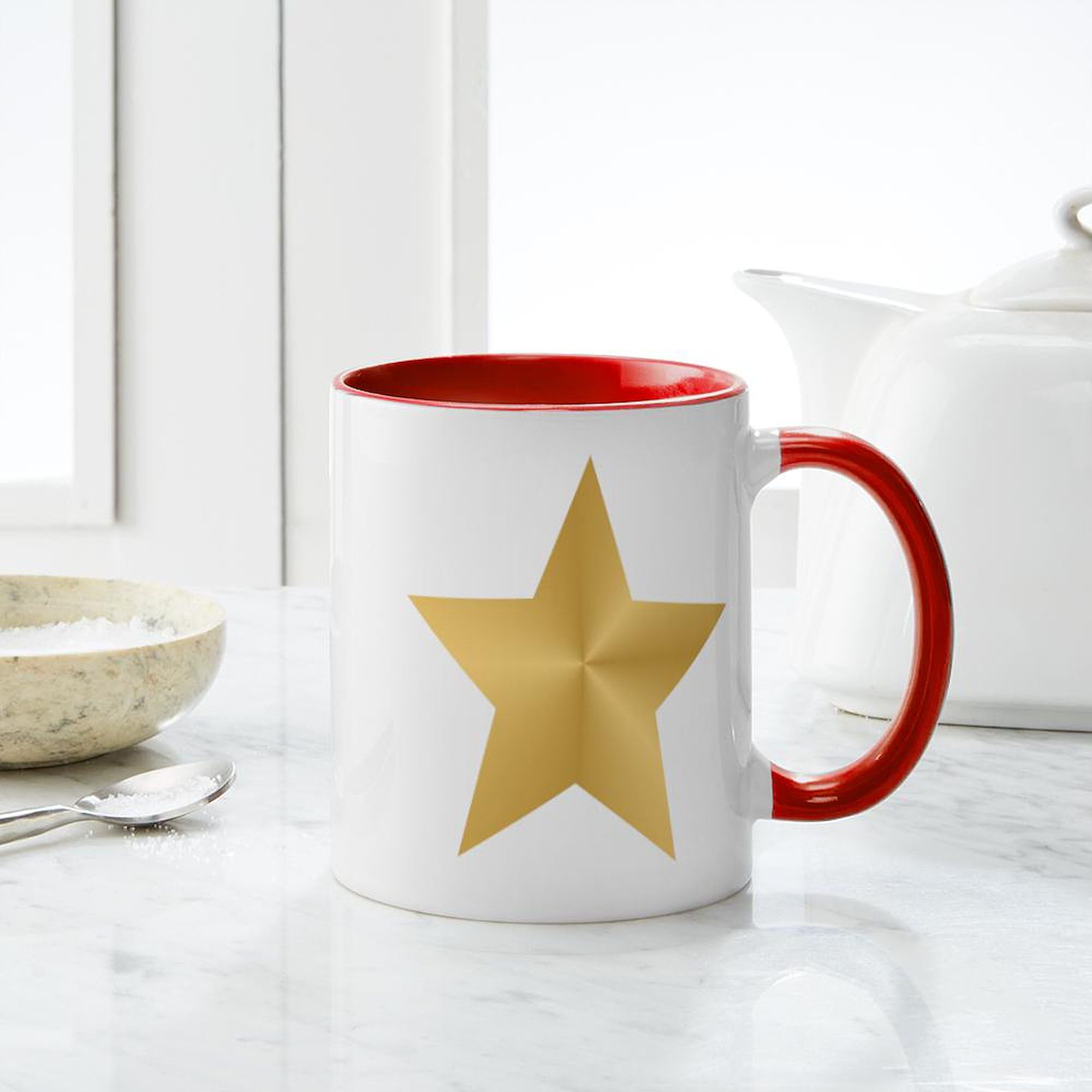 CafePress Gold Star Mug 11 oz (325 ml) Ceramic Coffee Mug