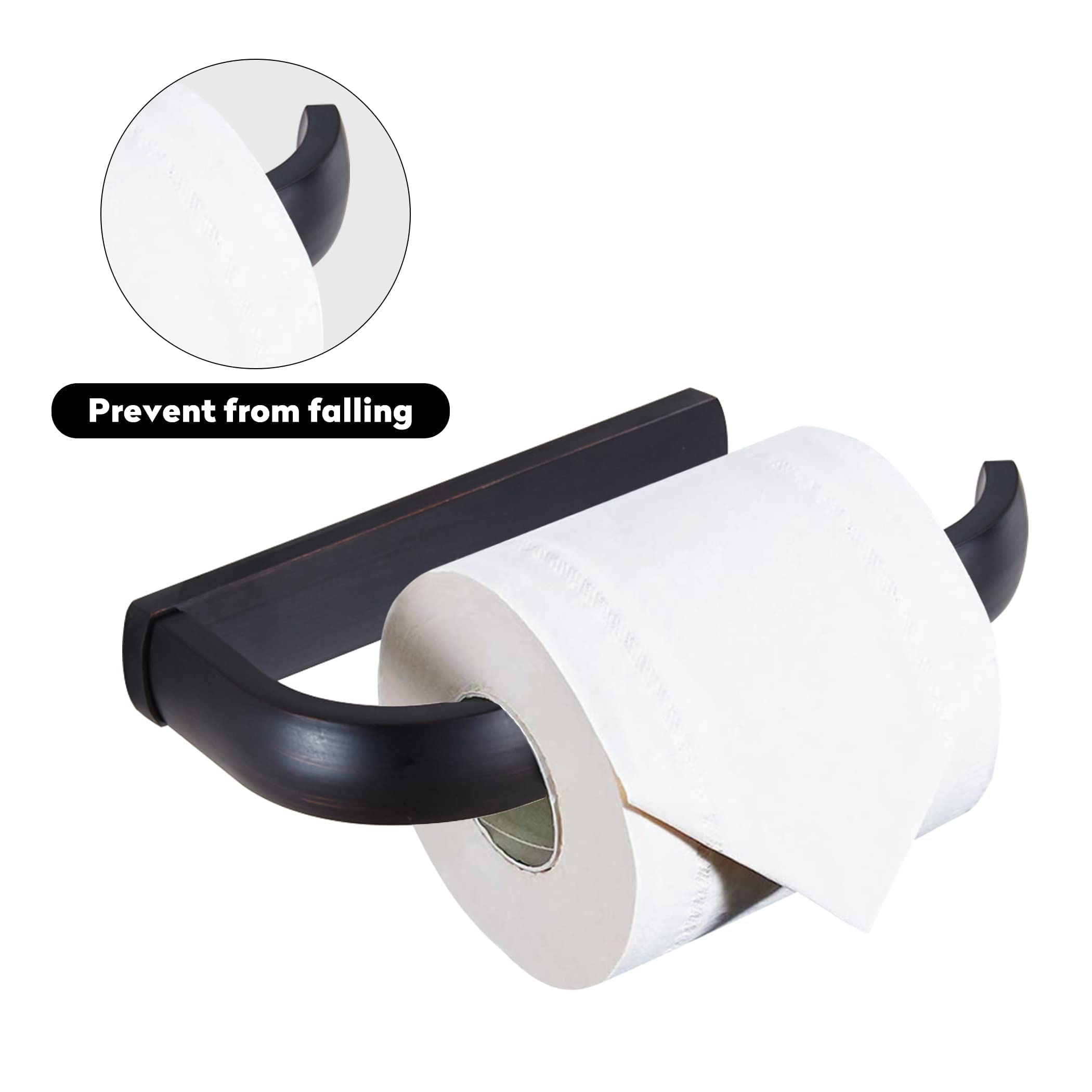 Wincase Bronze Toilet Paper Holder, Oil Rubbed Paper Roll Holder, Farmhouse Toilet Tissue Holder Orb Wall Mounted Vertical Brass