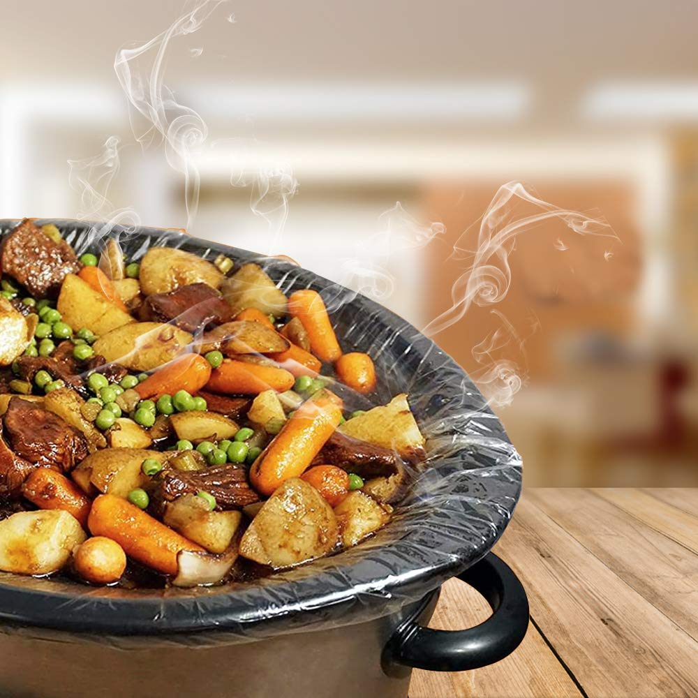 Wrapok Slow Cooker Liners Kitchen Disposable Cooking Bags Bpa Free For Oval Or Round Pot, Small Size 11 X 16 Inch, Fits 1 To 3 Q