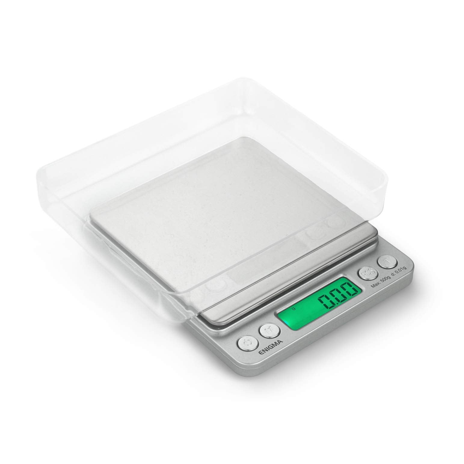 Truweigh Enigma Digital Coffee Scale  (500g X 0.01g Silver) Digital Food Scale  Coffee Weight Scale  High Precision Scale  A