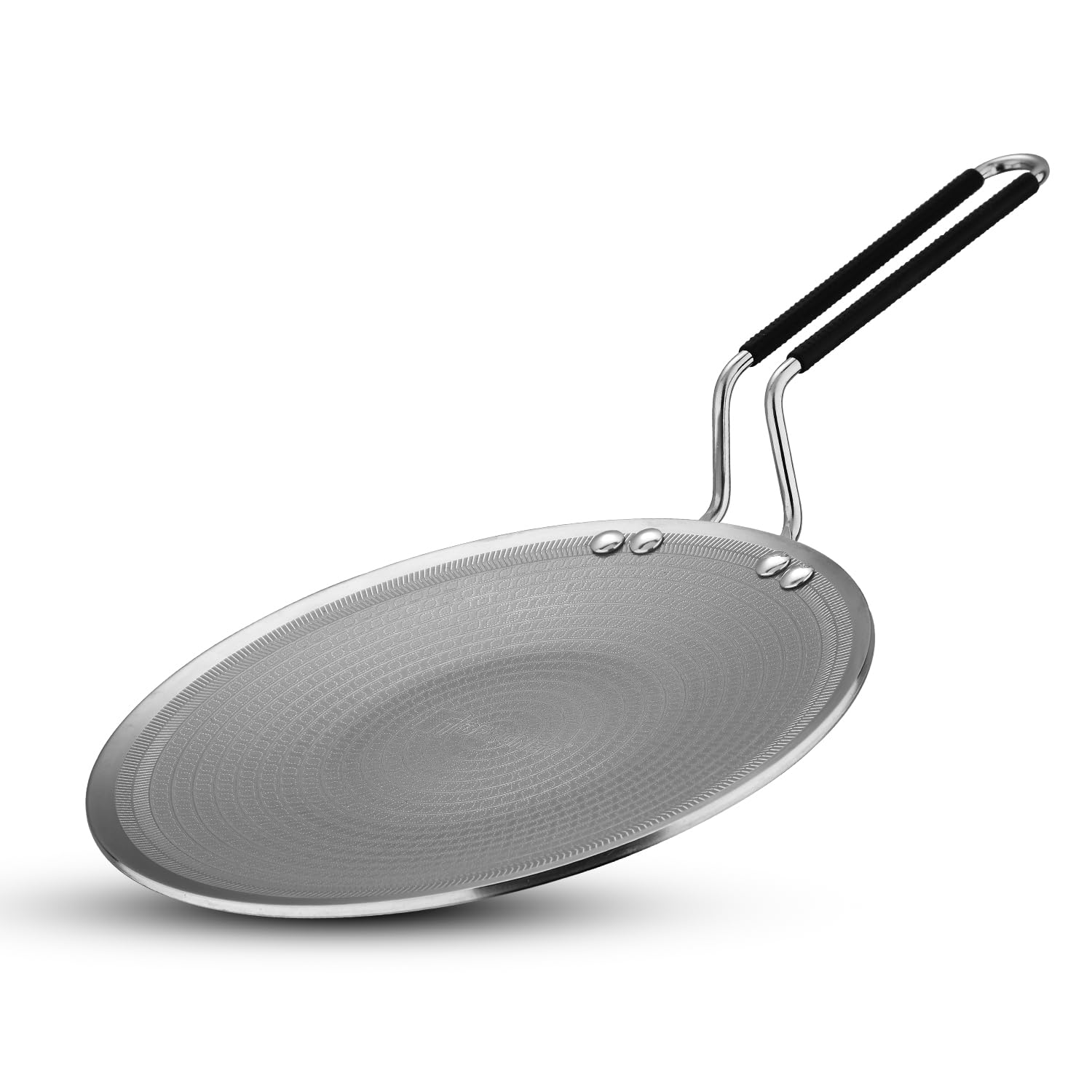 Bergner Hi-Tech Giro X Ceramic 28Cm Roti Tawa, Triply Roti Tawa With Ceramic Coating, Pfoa/Ptfe/Pfas Free, Non-Toxic, Healthy Co