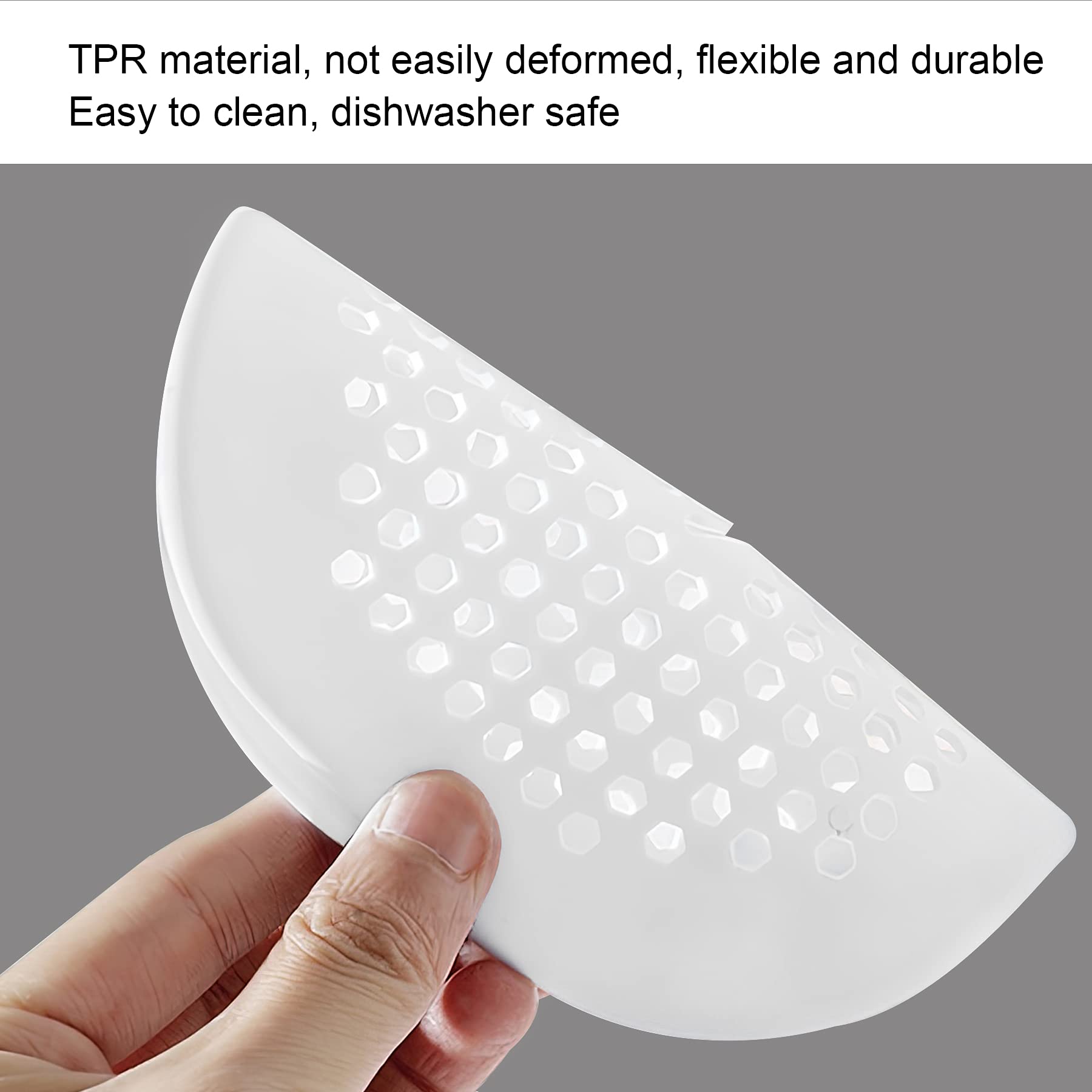 2 Pieces Shower Drain Hair Catcher Bathtub Stopper Home Drain Protectors Drain Cover With Sucker Water Trap Sink Cover For Bathr