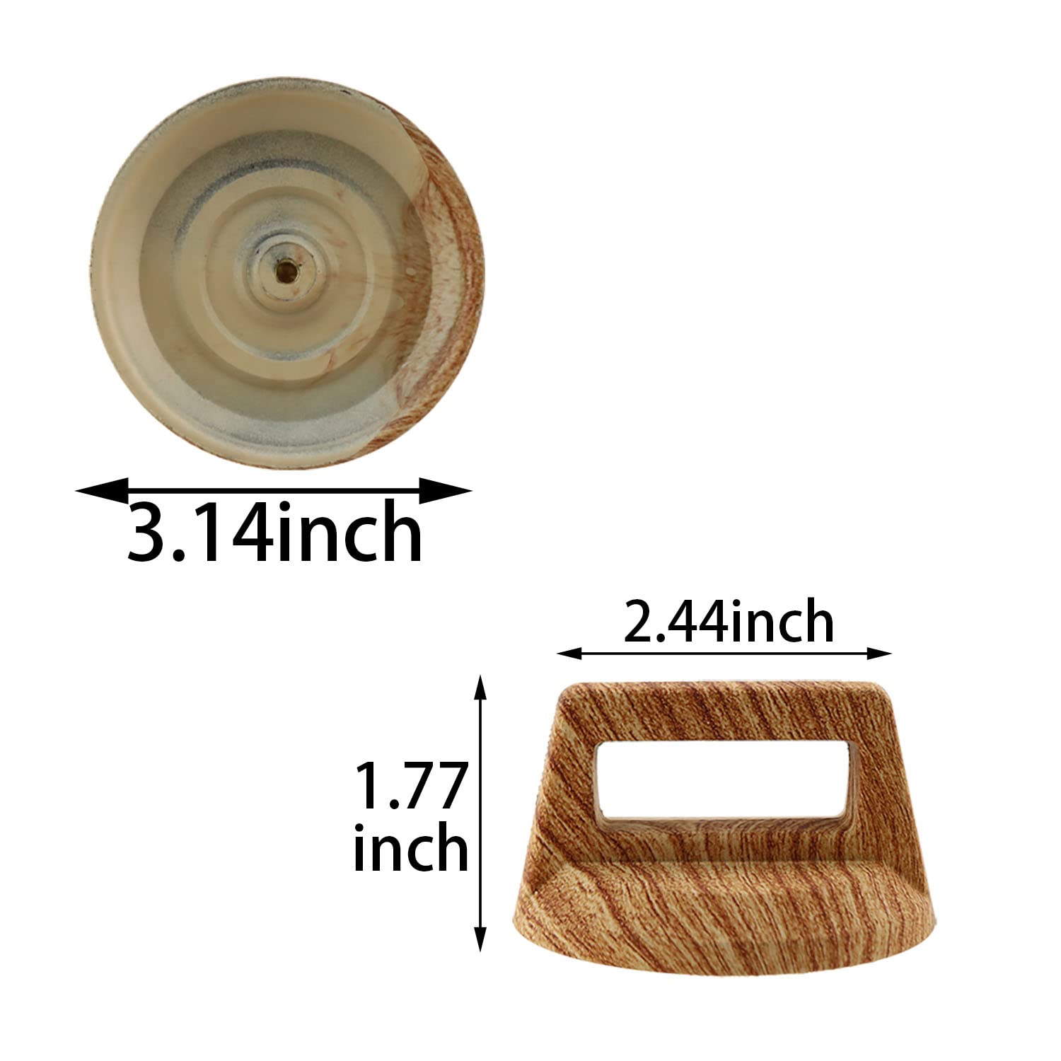 Pot Lid Wood Knob Meetoot 2Sets Bakelite Pot Lid Replacement Knob, Universal Wood Grain Pot Lid Handle, Pot Cover Grab Handle