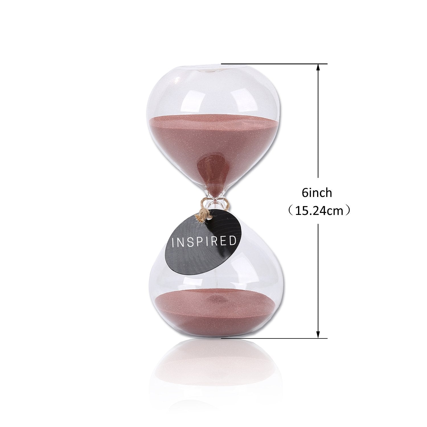 Swisselite Biloba Puff Sand Timer/Hourglass Sand Timer - Inspired Glass/Home, Desk, Office Decor