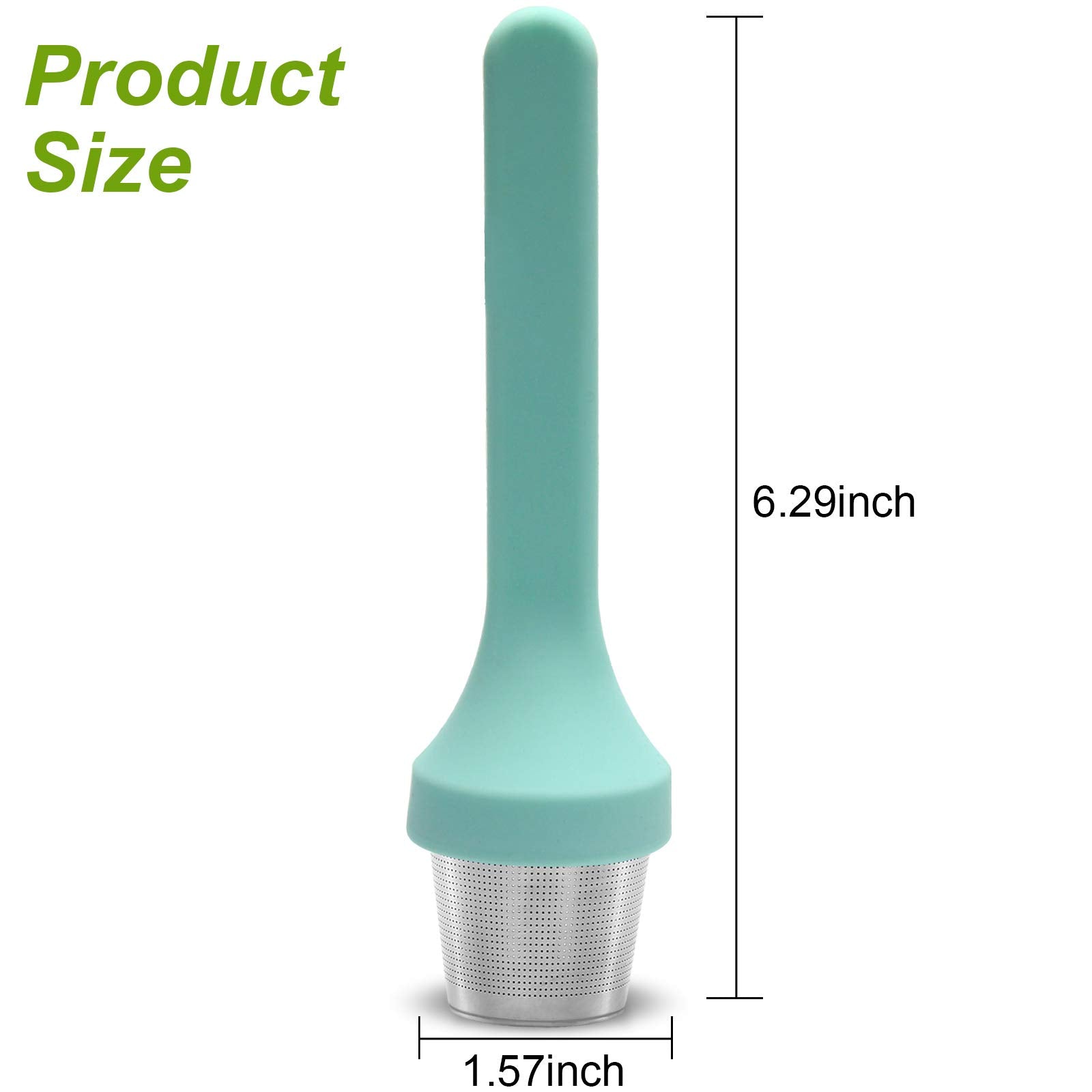 Fenshine Tea Infuser, Extra Fine Mesh Tea Cup Filter Silicone Handle Stainless Steel Tea Strainer Loose Tea Steeper For Loose Le