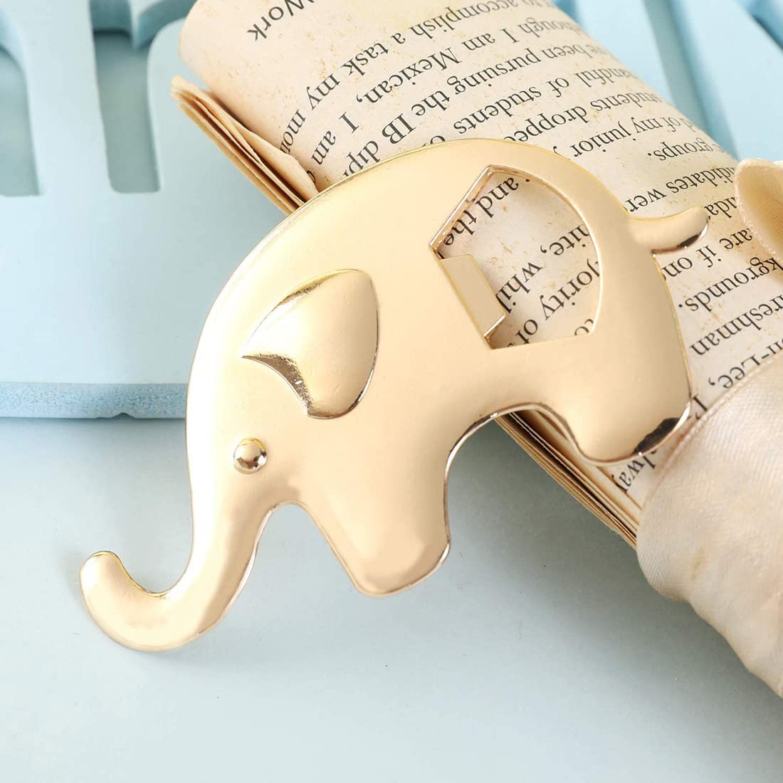 DAJAMAI 24 Pack Pink Elephant Bottle Opener Girl Baby Shower Party Favor for Guests Elephant Shaped Bottle Opener Baby Shower Favors Birthday Bridal Shower Souvenirs Wedding Favor Gift (Pink)
