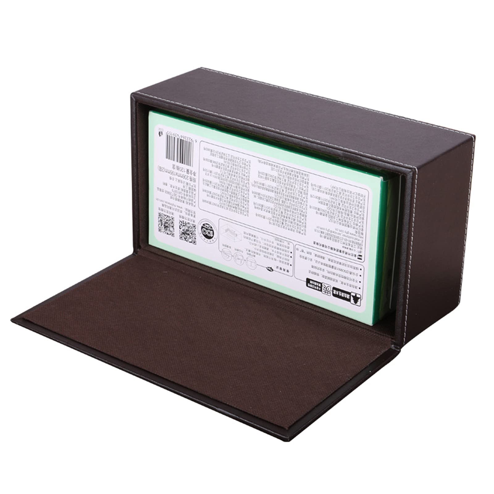 High-end Fashion PU Leather Tissue Box Holder Business Black  Rectangular Napkin Holder Drawer Paper Dispenser Dispenser  Home Office car Tissue Holder with Magnetic Bottom (Brown)