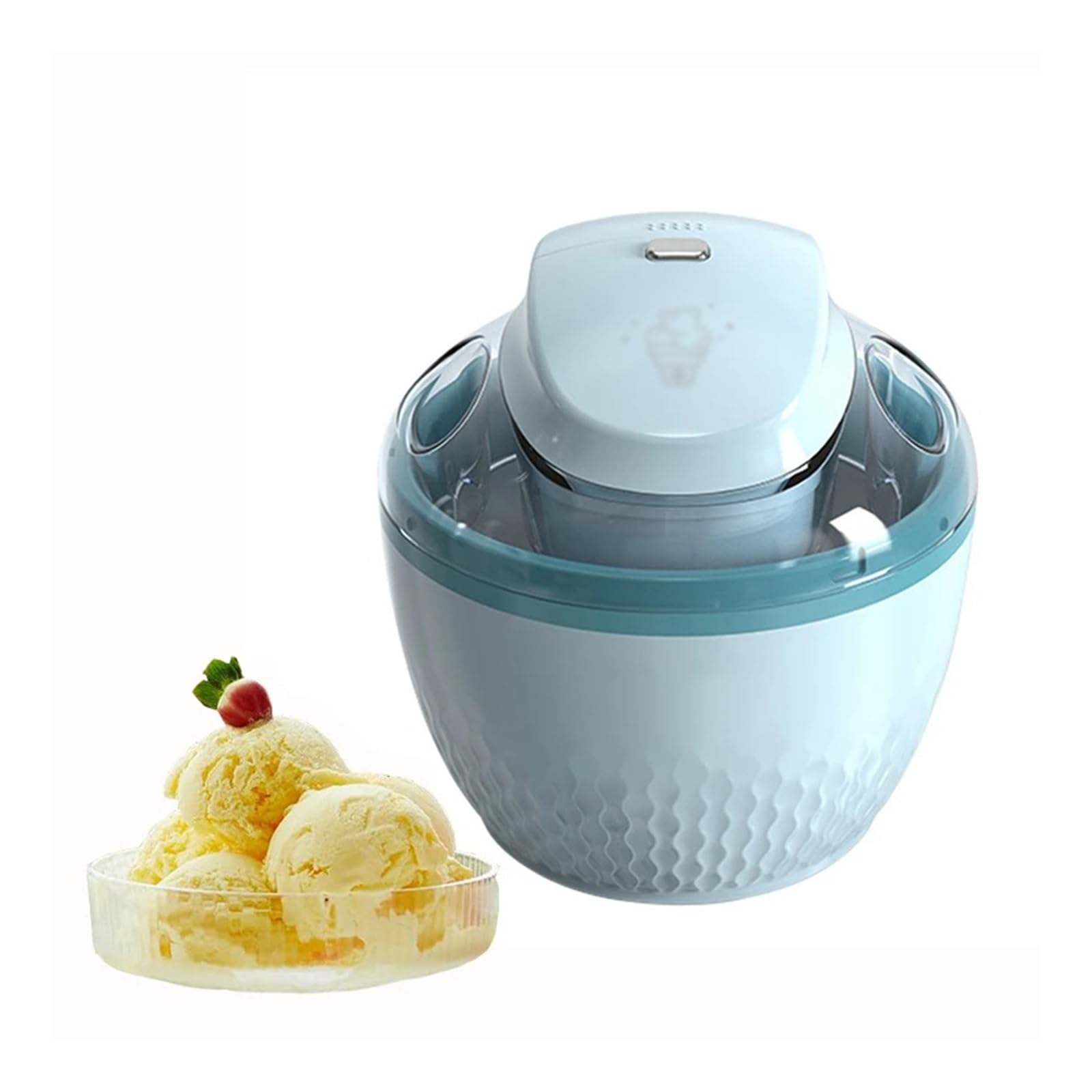 Hhaoran-9863 Ice Cream Maker Ice Cream Machine Home Mini Yogurt Cone Automatic DIY Frozen Fruit Ice Cream USB Powered Table Top 