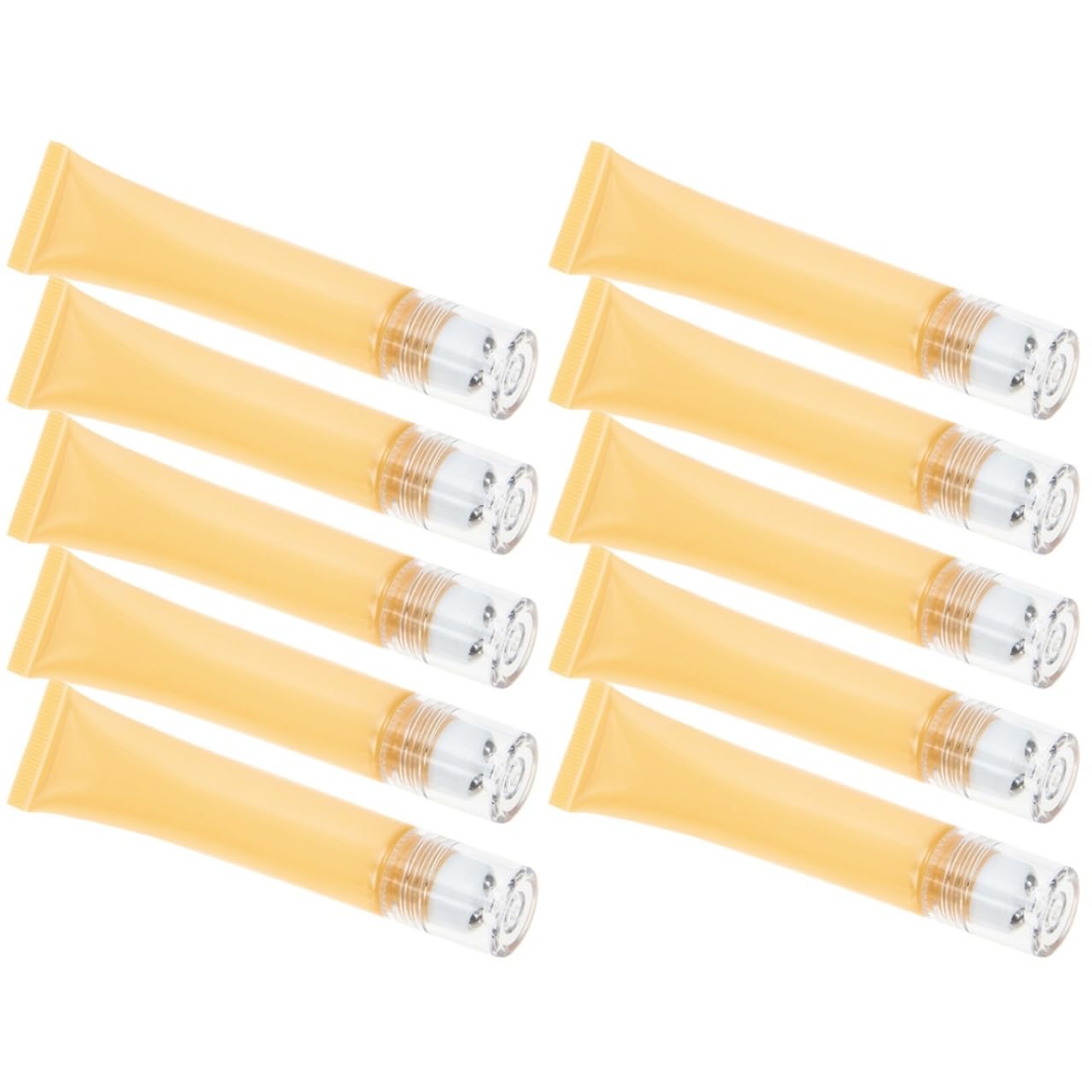 Frcolor 10 Pcs Empty Eye Cream Tube Refillable Cream with Roller Applicator Portable Cosmetics Tube for Women Travel Use Essenti