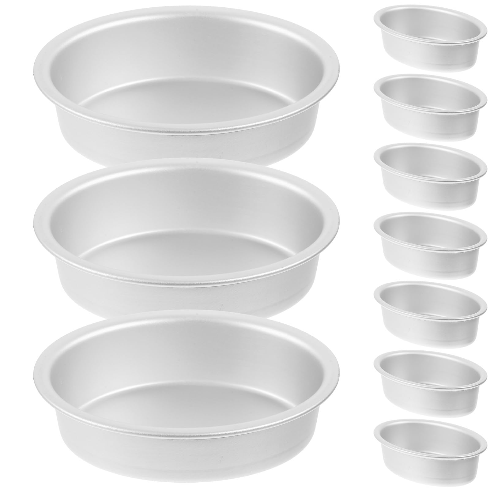 Luxshiny 10Pcs Mini Cheese Cake Mold Pan, Flan Mold, Oval Cake Pan Egg Pudding Mold Mini Tart Tins Baking For Baking Cooking Min