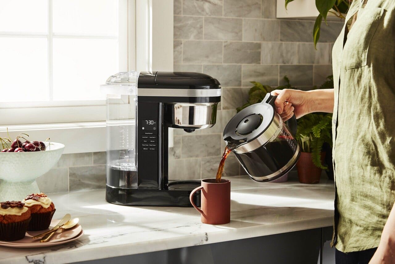 Kitchenaid Kcm1209Ob Coffee Maker, 12 Cup, Onix Black, 12 Cup Drip Coffee Maker With Warming Plate