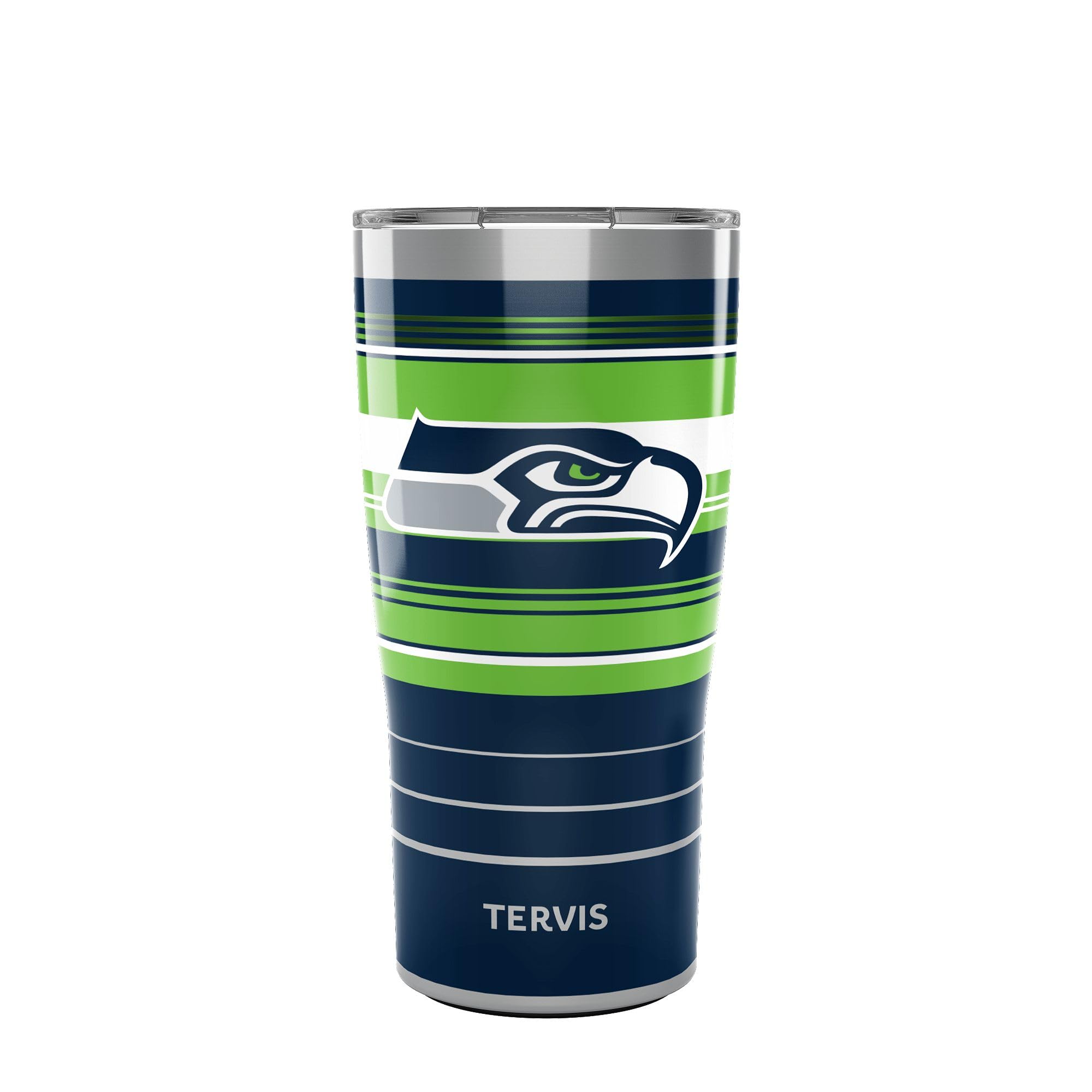 Tervis Traveler NFL Seattle Seahawks - Hype Stripes Triple Insulated Insulated Tumbler Travel Cup Keeps Drinks Cold & Hot, 20oz,
