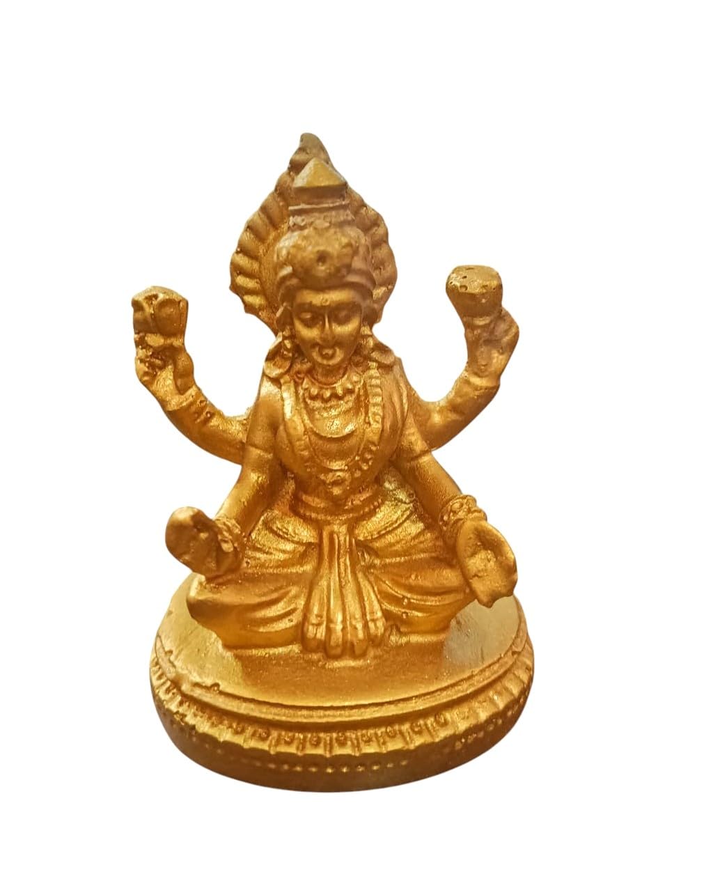 Ani Divine Polyresin Lakshmi Ganesh Idol Pair Golden Statues For Home Temple, Auspicious Gifting, Diwali Puja, Office, Shop