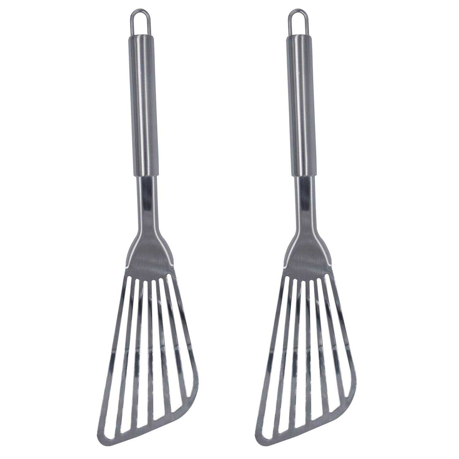 Slotted Fish Spatula Stainless Steel - 11-Inch Thin Spatula Heat Resistant With Abs Solid Handle - Fish Turner Spatula - Metal S