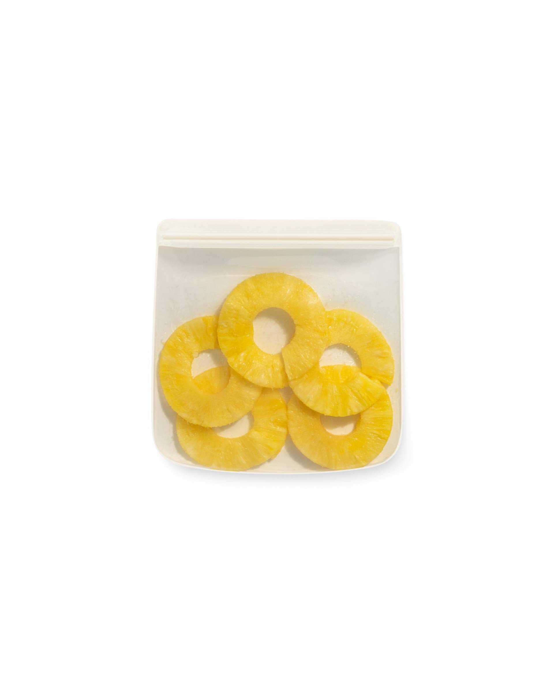 W&P Porter Silicone Reusable Storage Bag, Sandwich (34oz Flat), Cream, Food Storage Container, Microwave and Dishwasher Safe, Ea