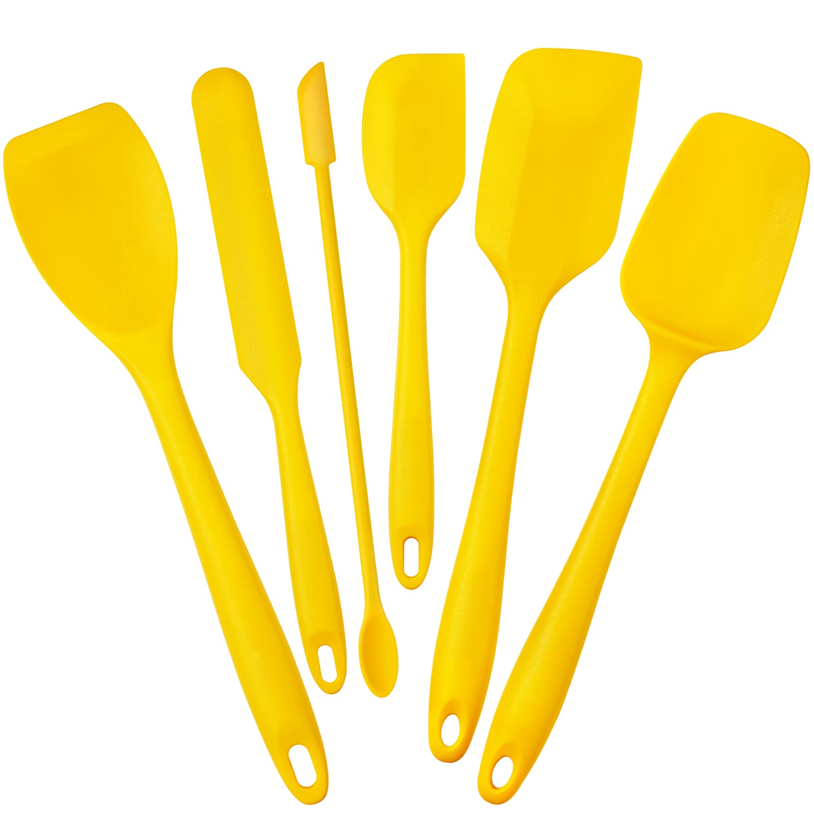 Tomorotec Silicone Spatulas 5-Pack Food Grade Flexible Steel Core, Heat Resistant Dishwasher Safe Home Kitchen Restaurant Culina